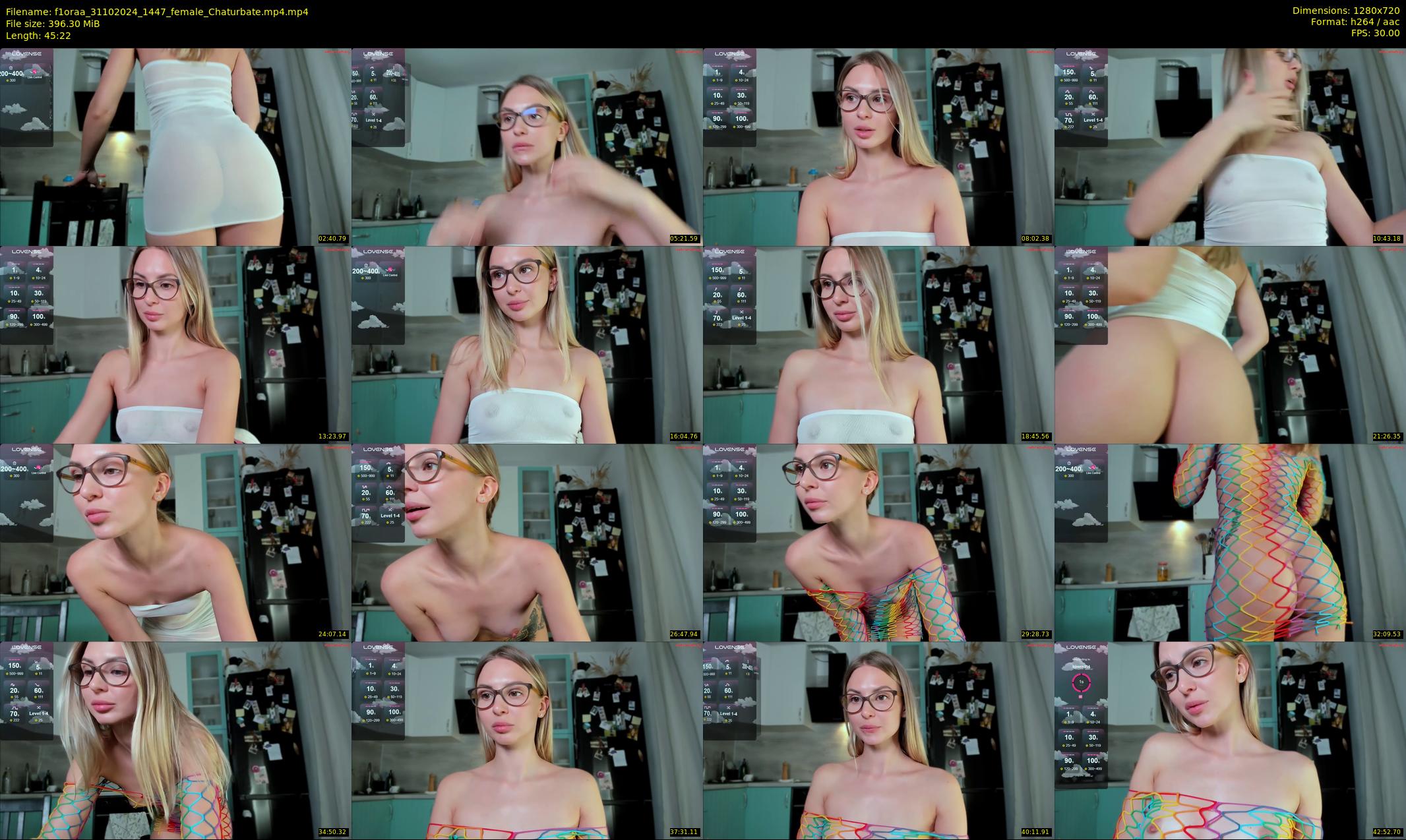 f1oraa — 46 minute Chaturbate female cam show recording, 720p, Oct 31, 2024