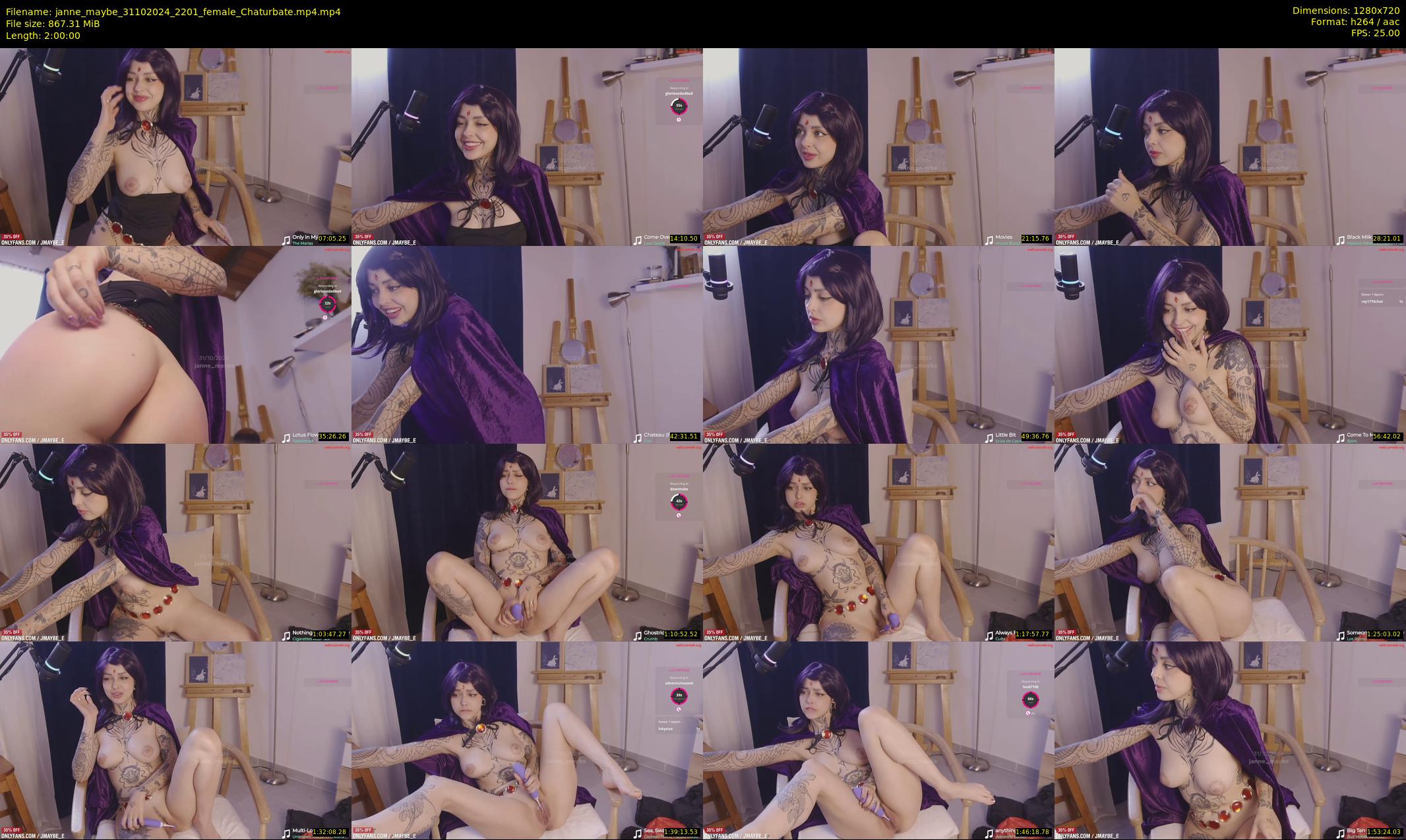 janne_maybe — 120 minute Chaturbate female cam show recording, 720p, Oct 31, 2024