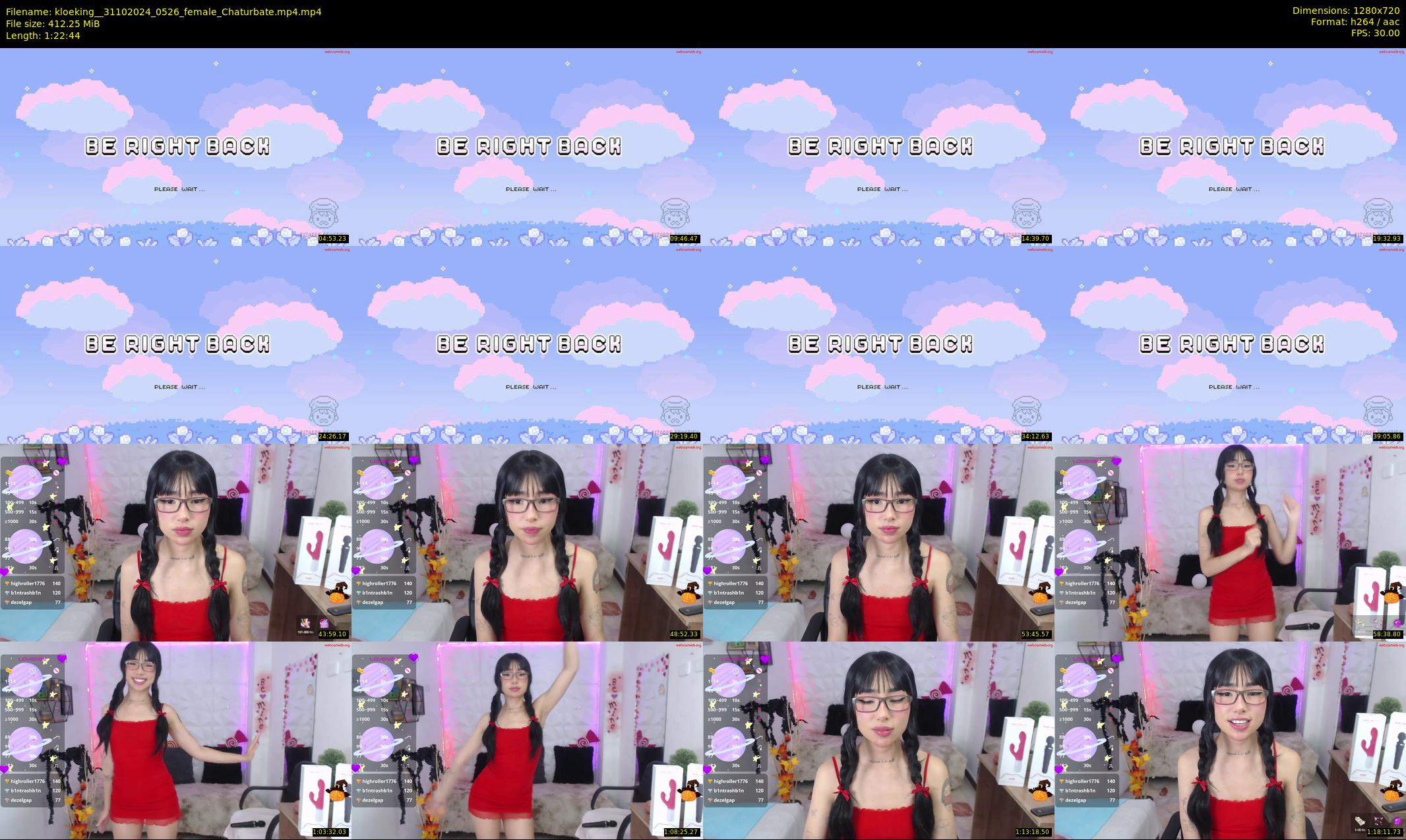 kloeking_ — 83 minute Chaturbate female cam show recording, 720p, Oct 31, 2024