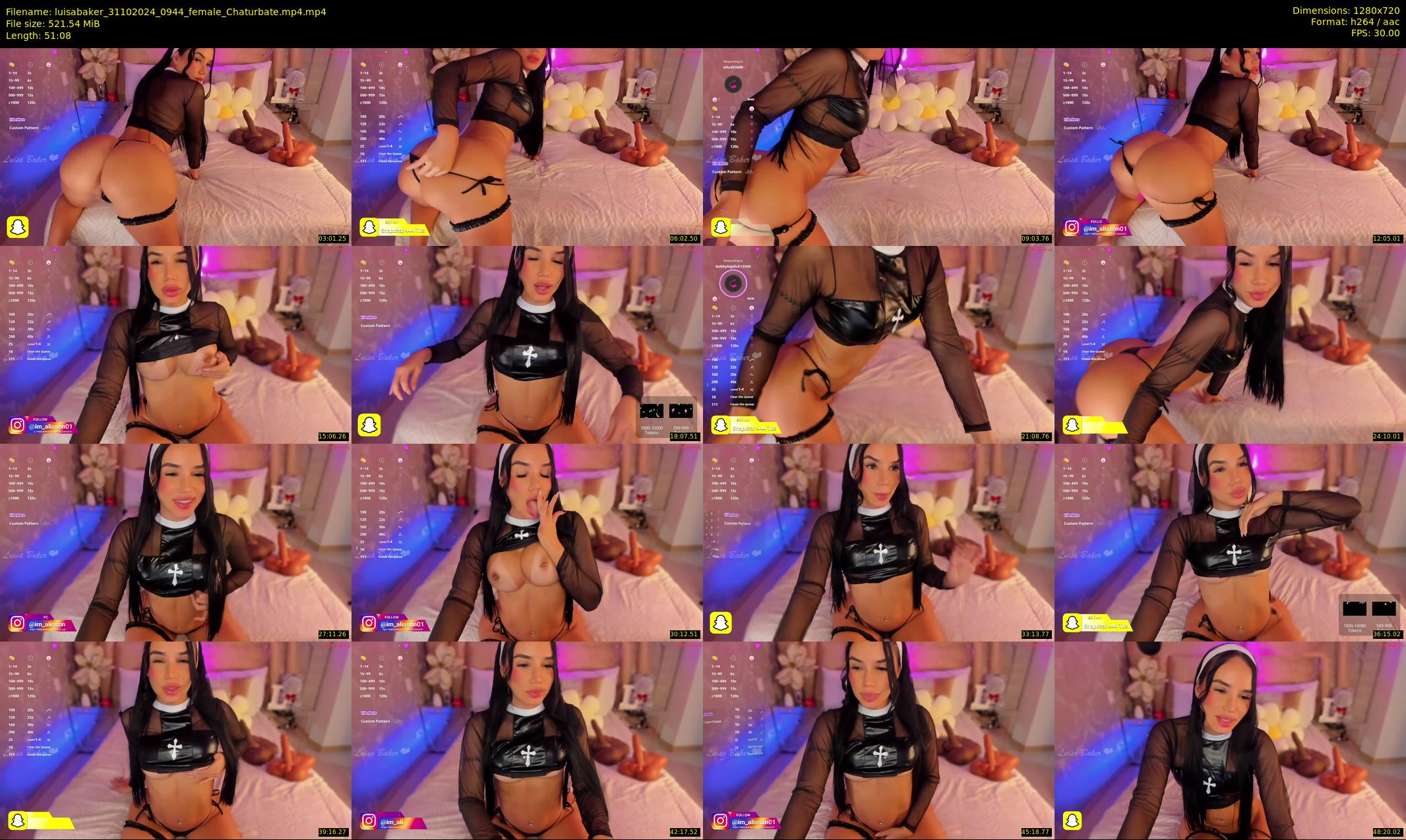 luisabaker — 52 minute Chaturbate female cam show recording, 720p, Oct 31, 2024