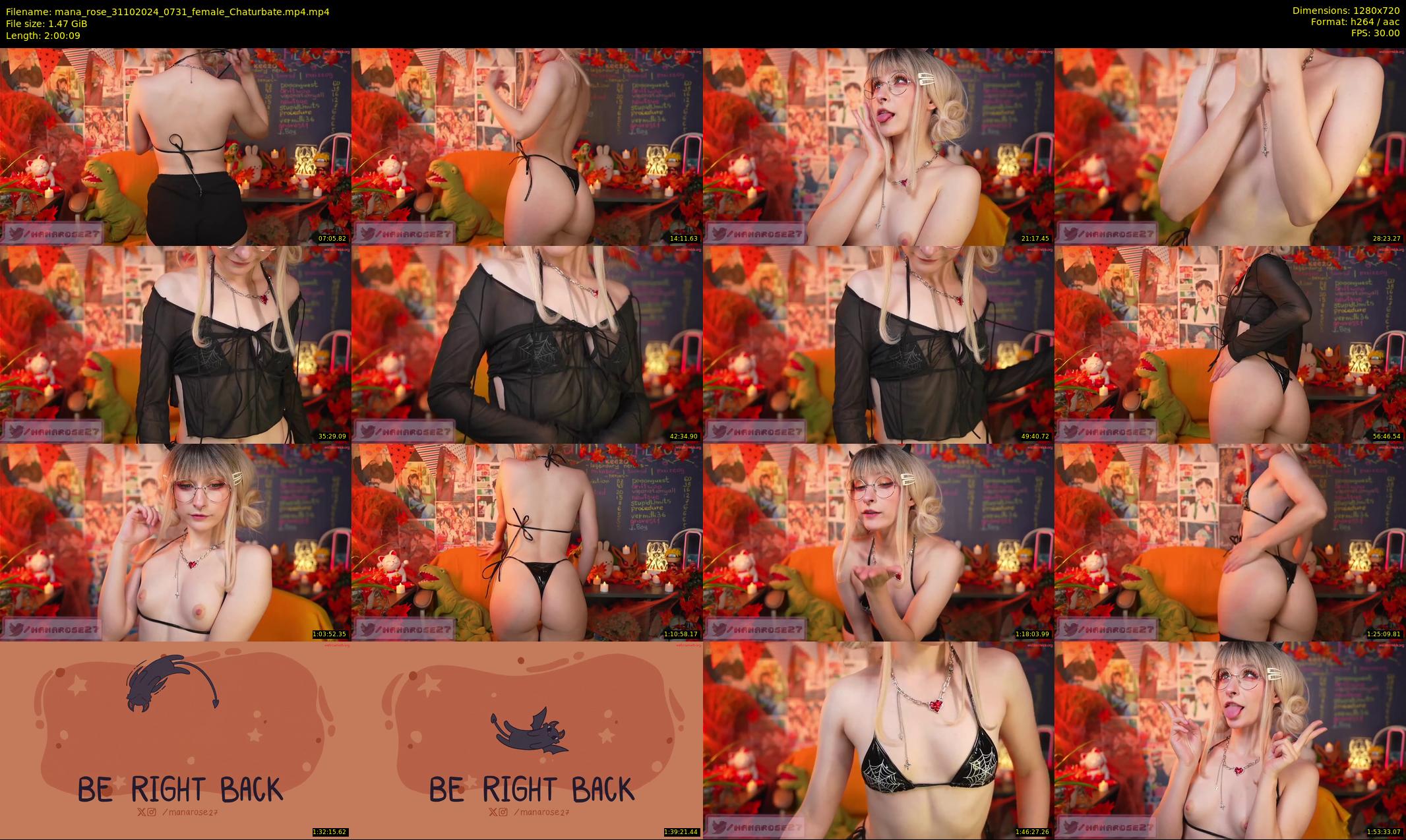 mana_rose — 121 minute Chaturbate female cam show recording, 720p, Oct 31, 2024