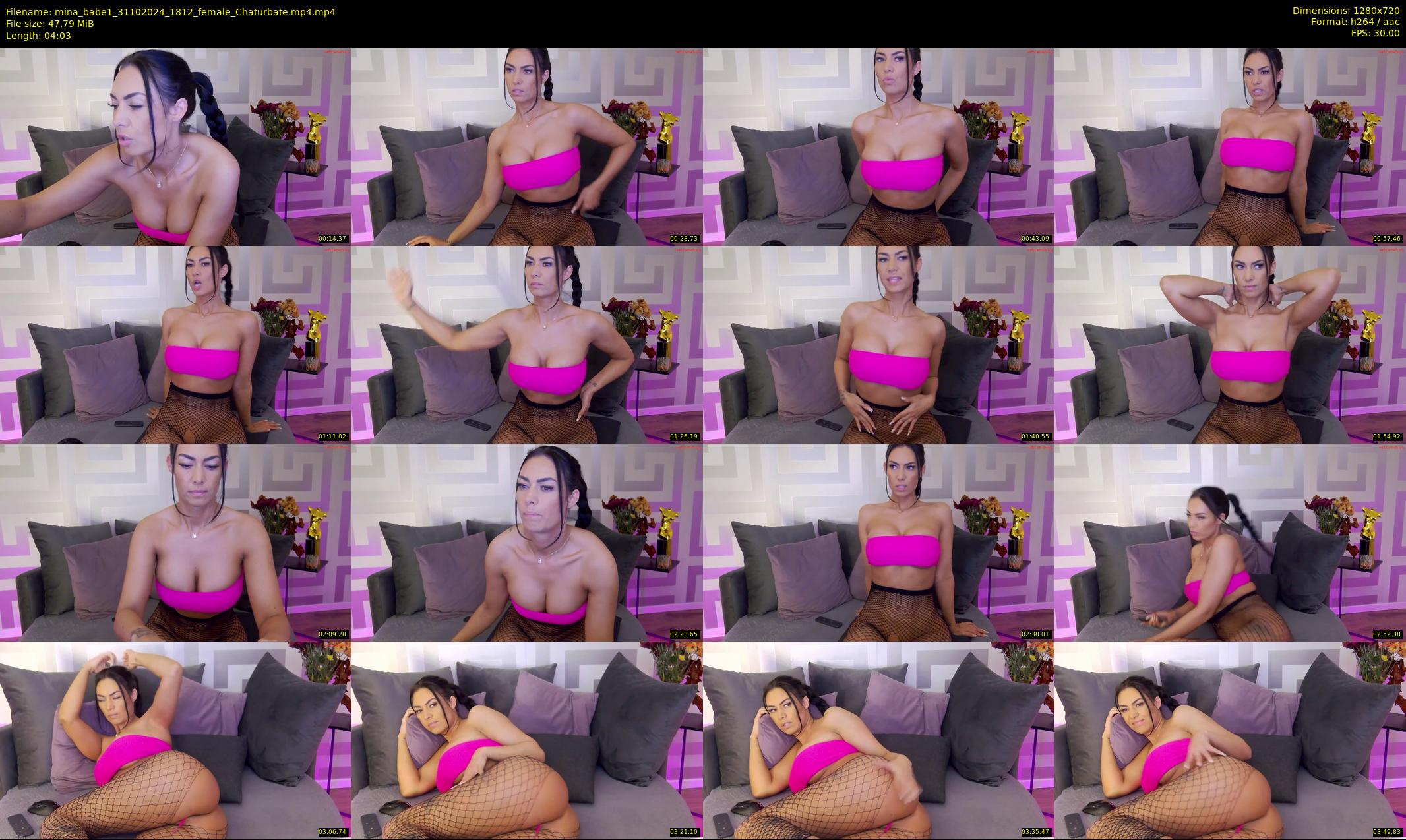 mina_babe1 — 5 minute Chaturbate female cam show recording, 720p, Oct 31, 2024