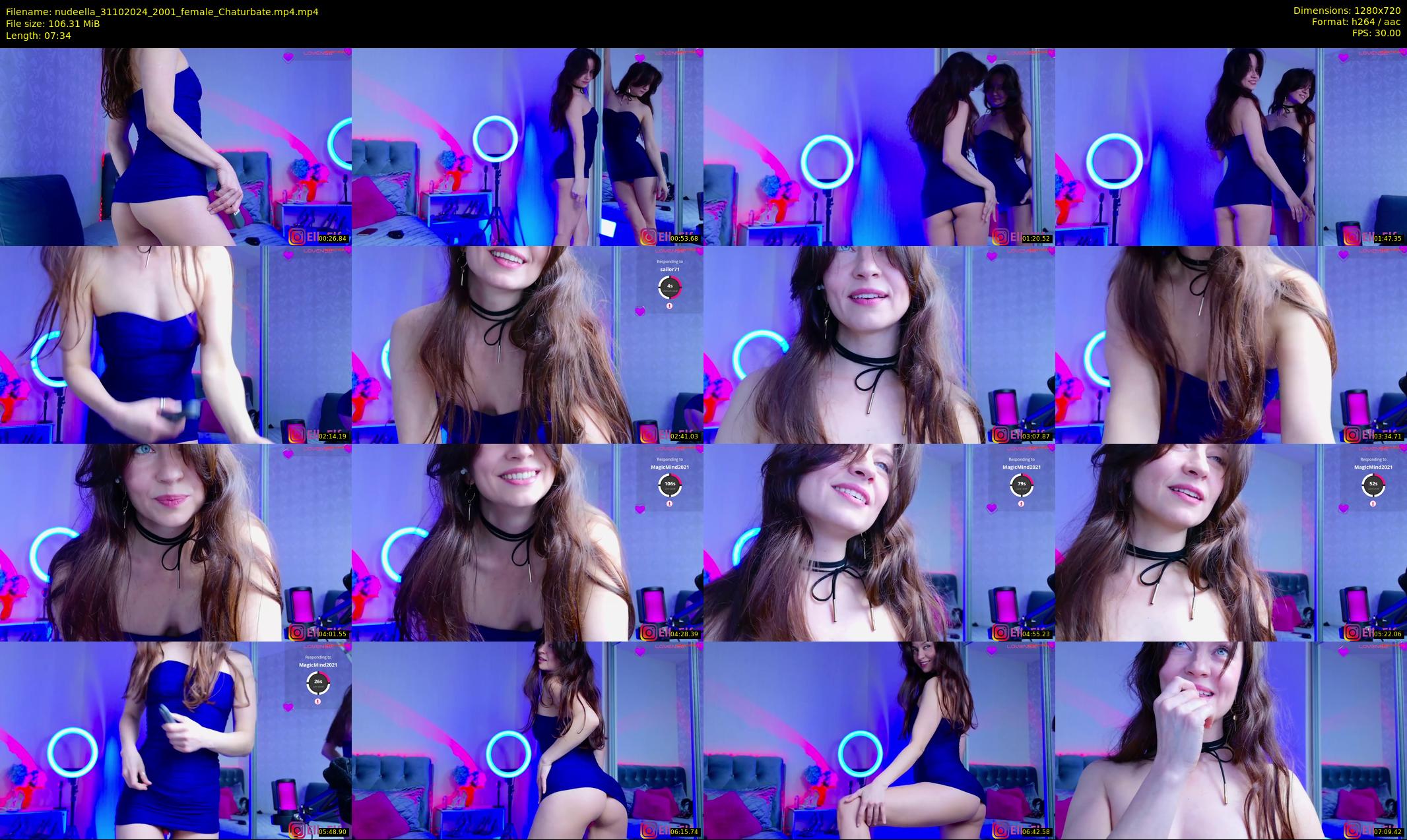 nudeella — 8 minute Chaturbate female cam show recording, 720p, Oct 31, 2024