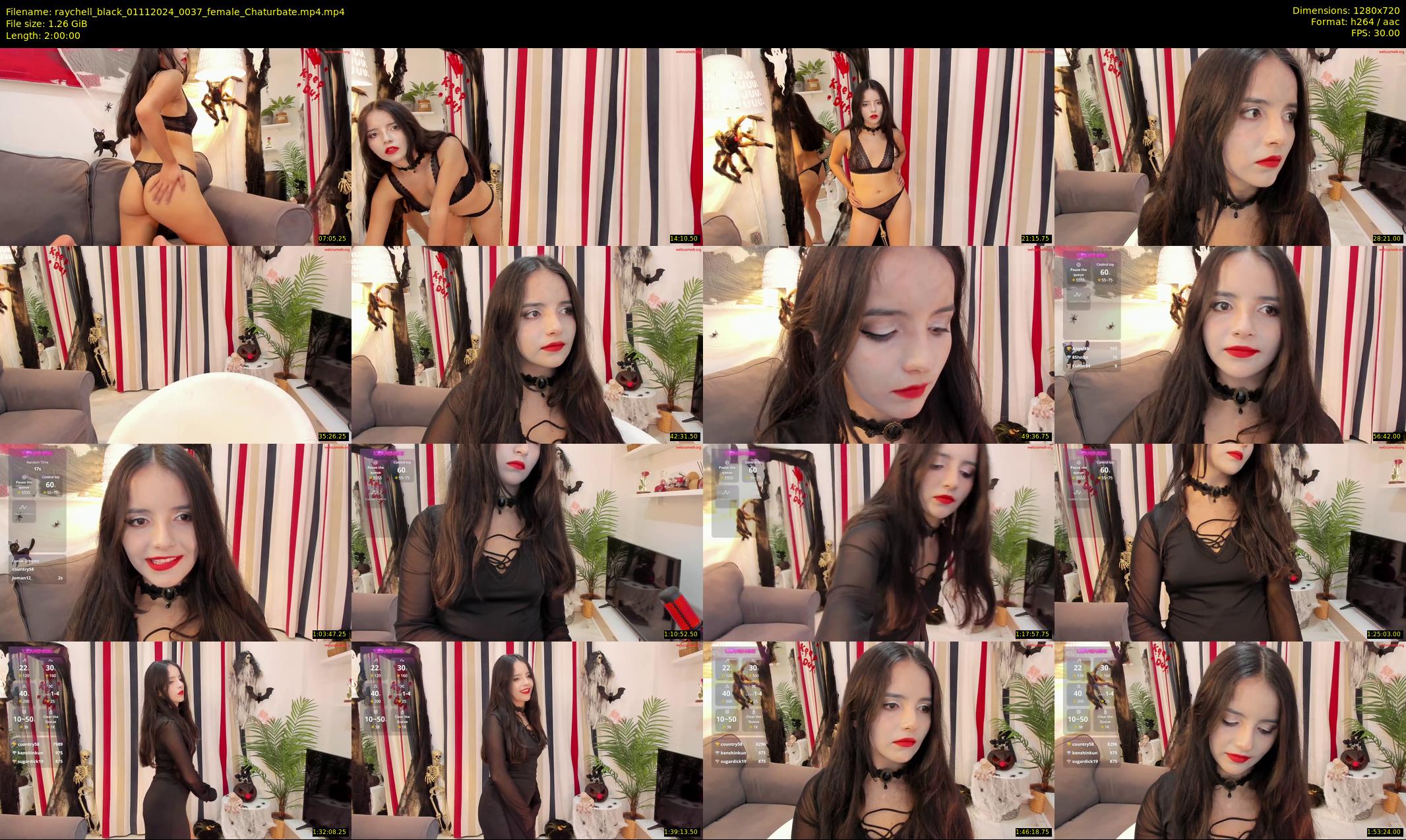 raychell_black — 120 minute Chaturbate female cam show recording, 720p, Nov 1, 2024