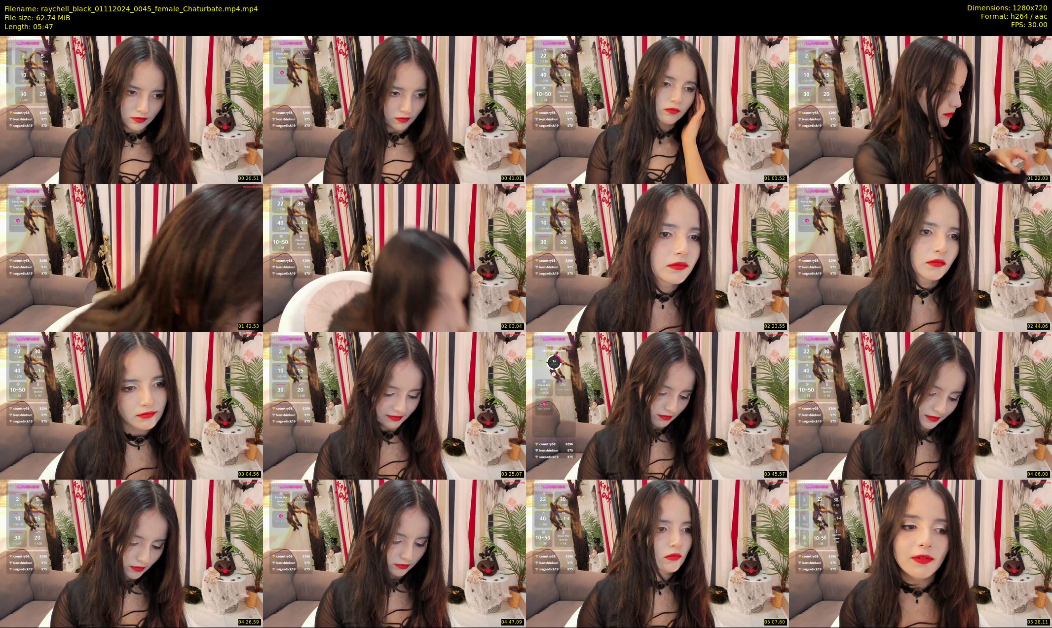 raychell_black — 6 minute Chaturbate female cam show recording, 720p, Nov 1, 2024