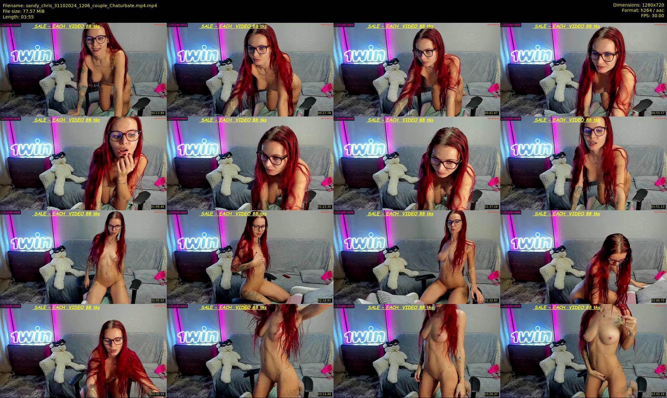 sandy_chris — 4 minute Chaturbate couple cam show recording, 720p, Oct 31, 2024