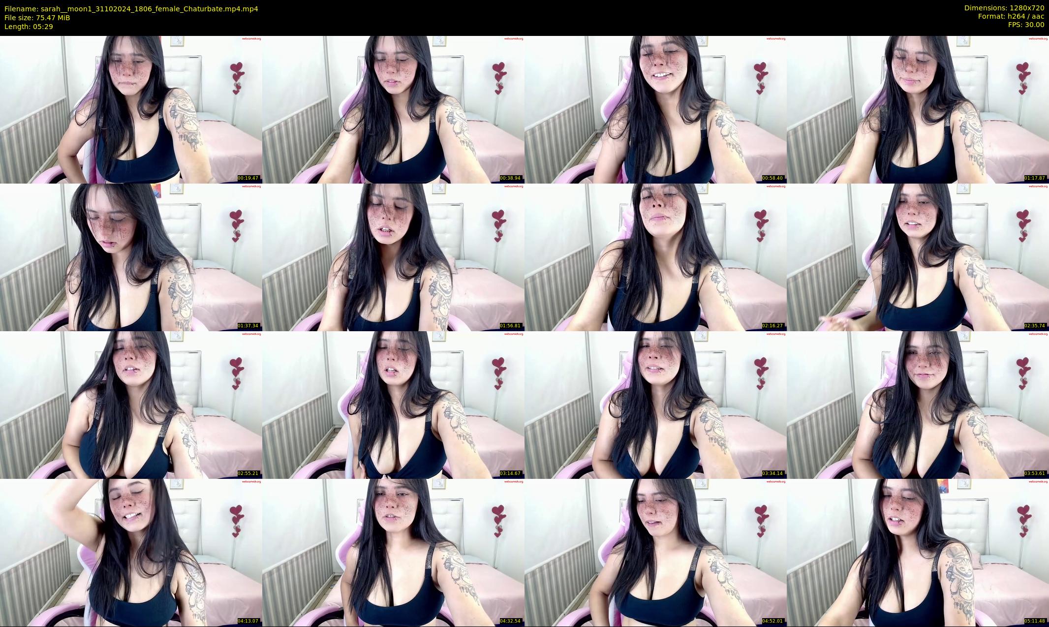 sarah__moon1 — 6 minute Chaturbate female cam show recording, 720p, Oct 31, 2024