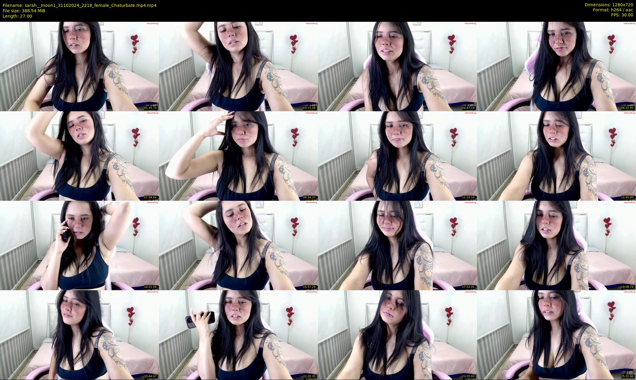 sarah__moon1 — 27 minute Chaturbate female cam show recording, 720p, Oct 31, 2024