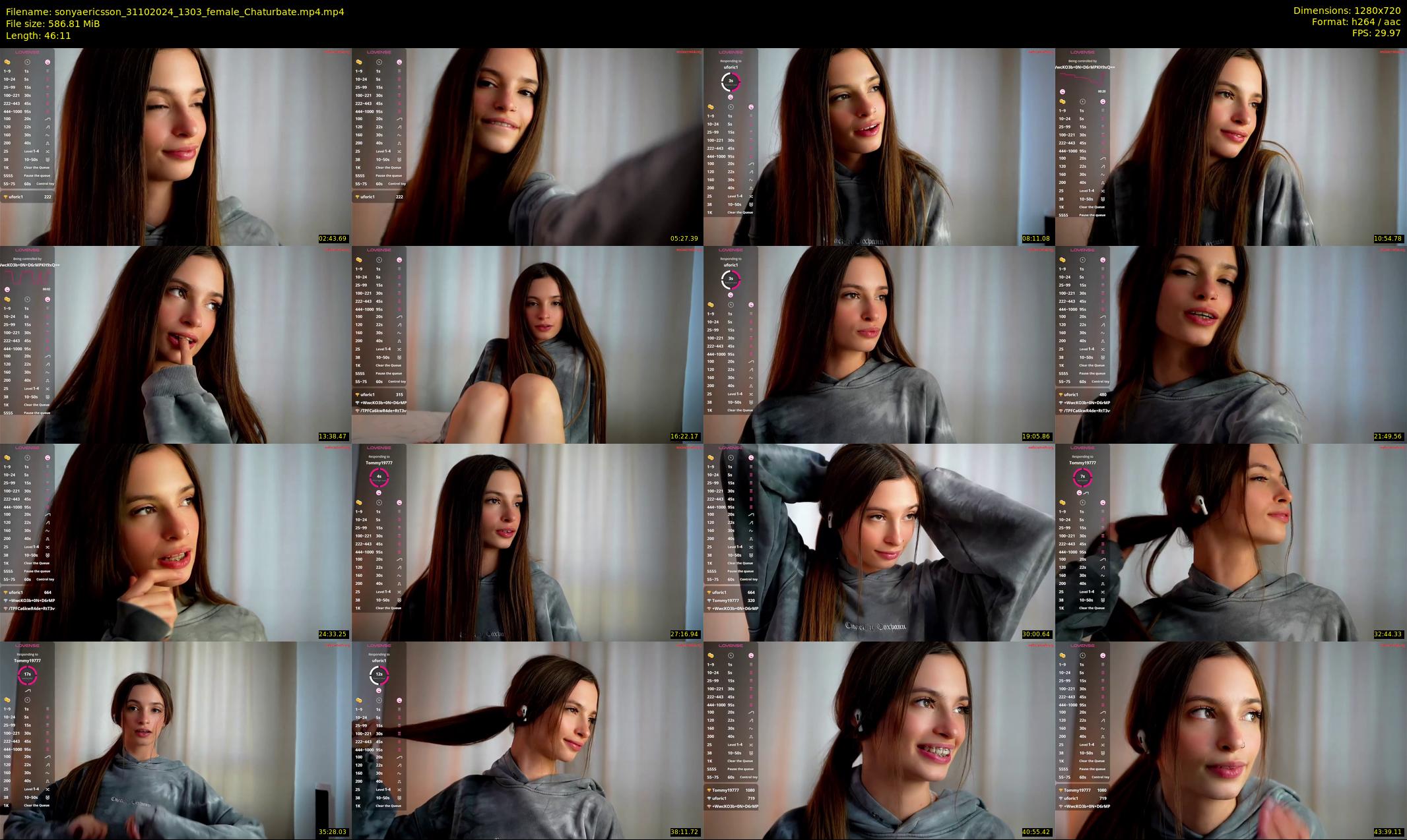 sonyaericsson — 47 minute Chaturbate female cam show recording, 720p, Oct 31, 2024
