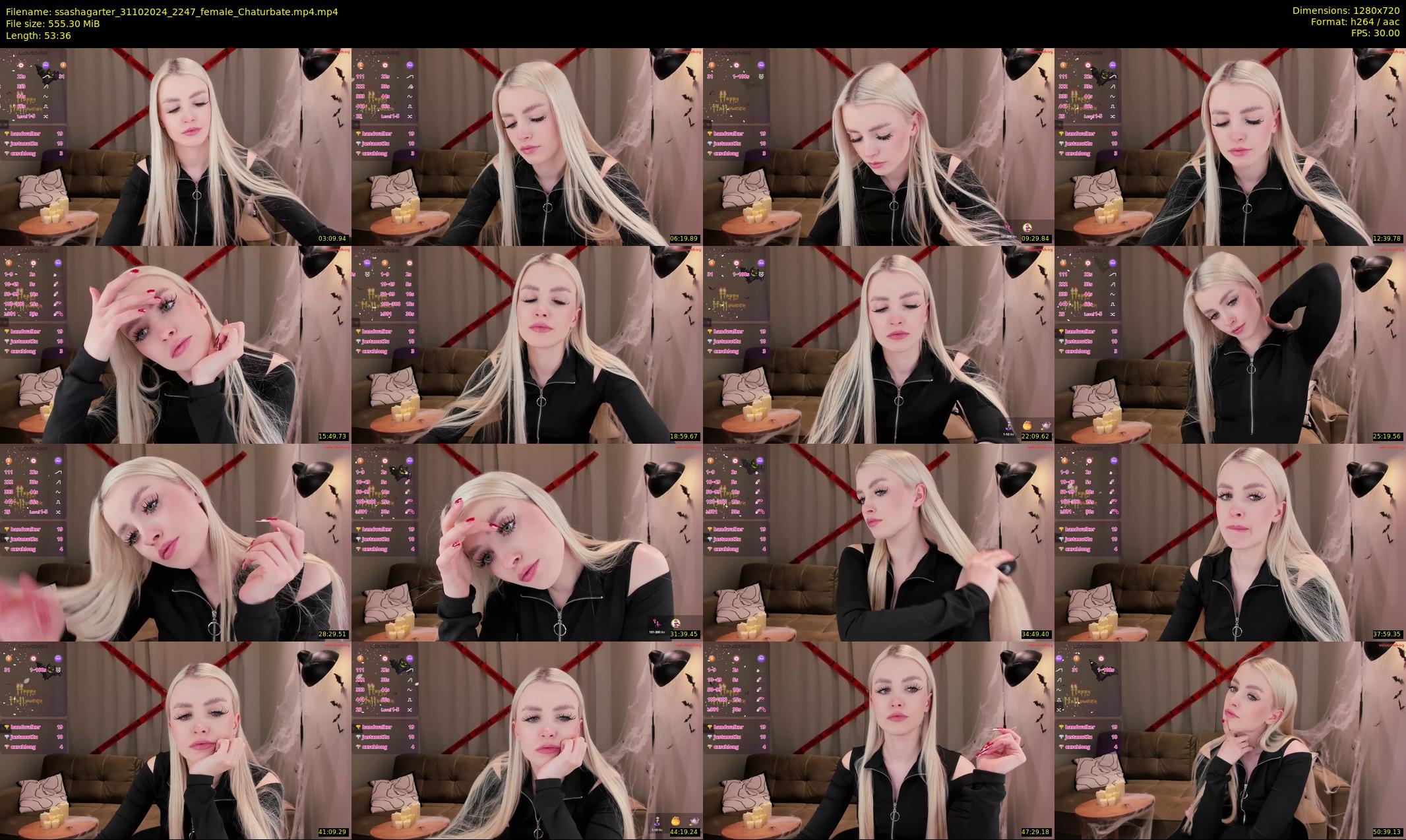 ssashagarter — 54 minute Chaturbate female cam show recording, 720p, Oct 31, 2024