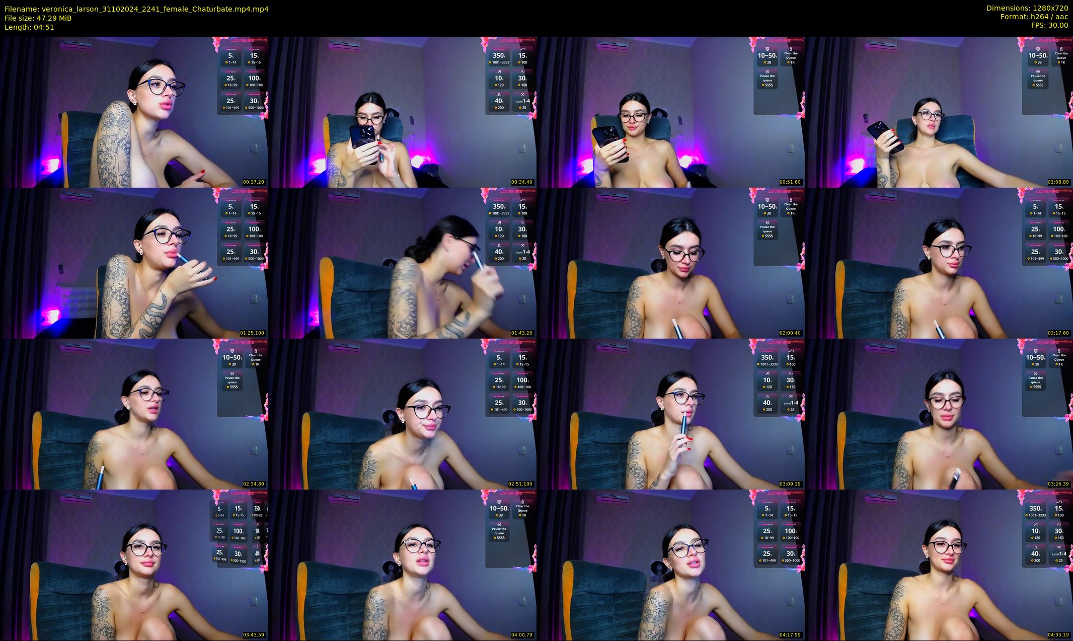 veronica_larson — 5 minute Chaturbate female cam show recording, 720p, Oct 31, 2024