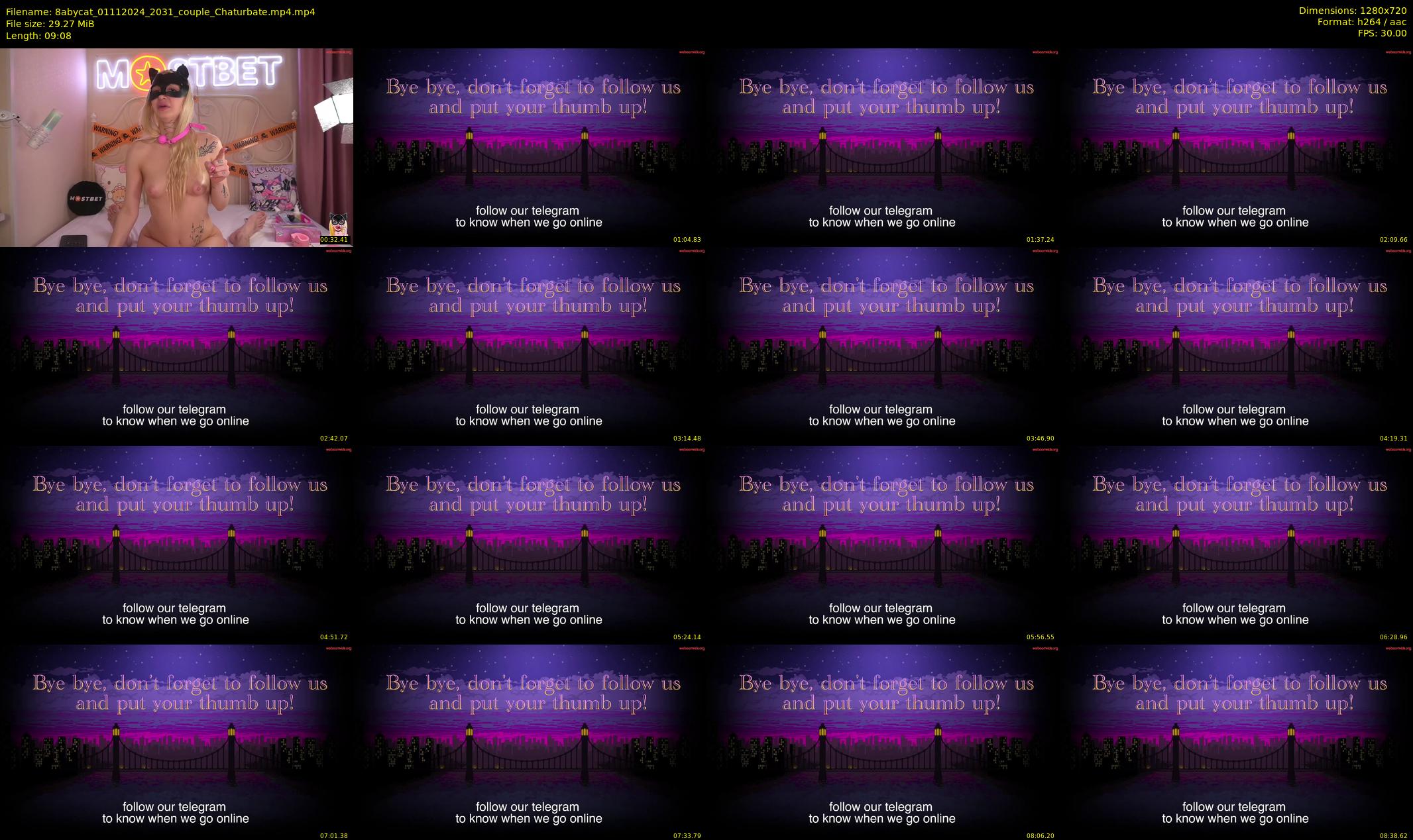 8abycat — 10 minute Chaturbate couple cam show recording, 720p, Nov 1, 2024