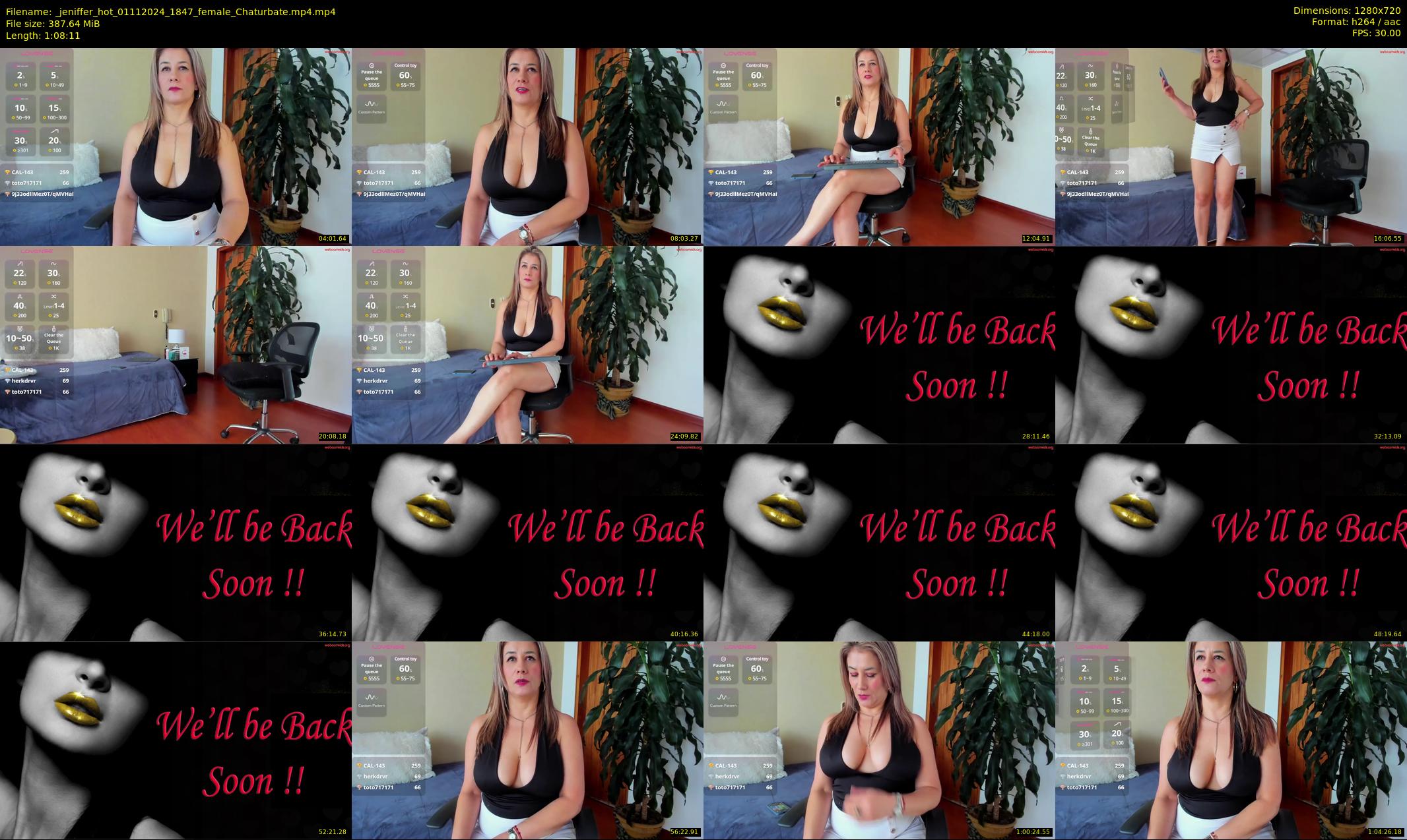 _jeniffer_hot — 69 minute Chaturbate female cam show recording, 720p, Nov 1, 2024
