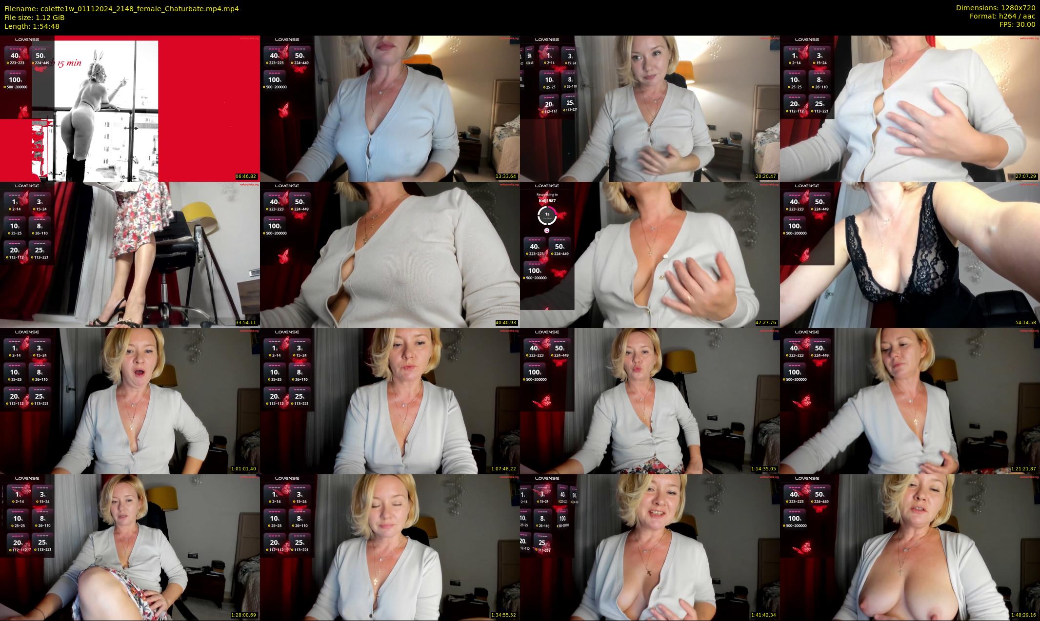colette1w — 115 minute Chaturbate female cam show recording, 720p, Nov 1, 2024