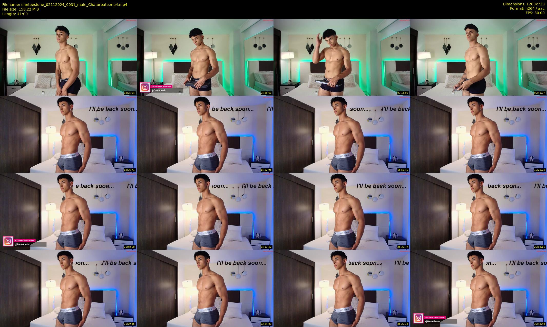 danteestone — 41 minute Chaturbate male cam show recording, 720p, Nov 2, 2024