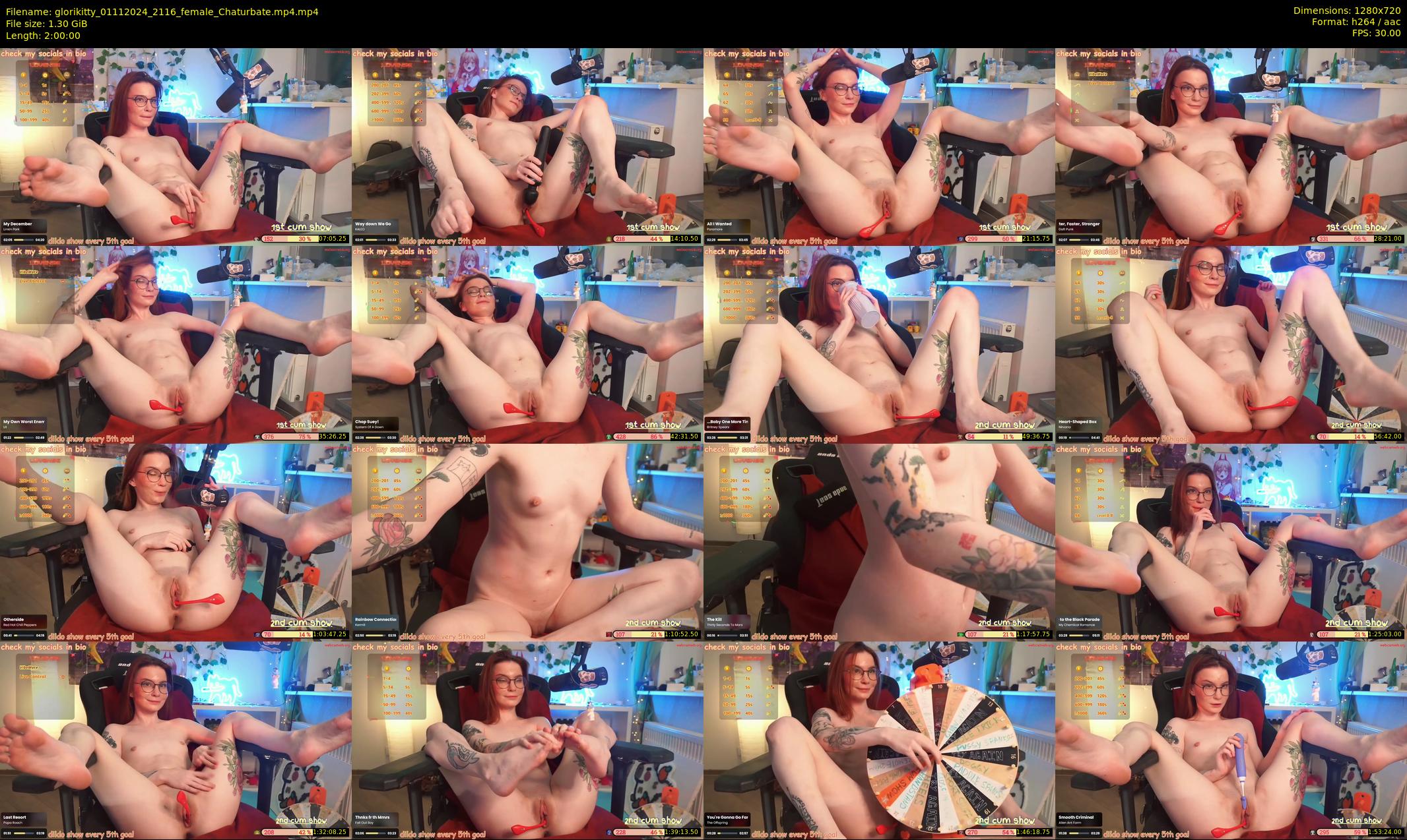 glorikitty — 120 minute Chaturbate female cam show recording, 720p, Nov 1, 2024