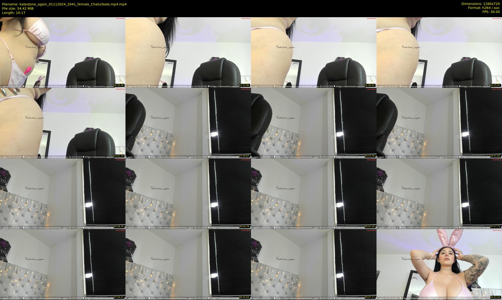 katestone_again — 11 minute Chaturbate female cam show recording, 720p, Nov 1, 2024