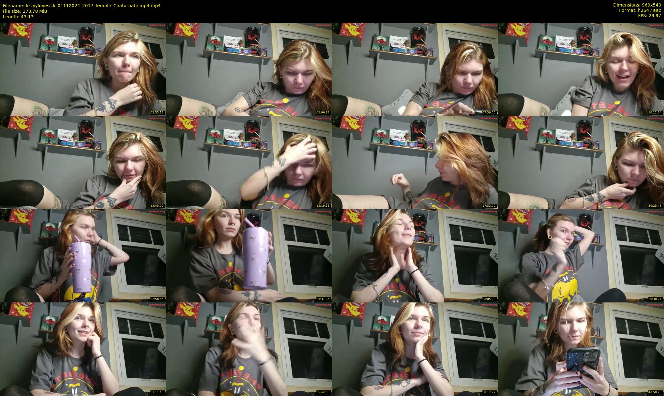 lizzyylovesick — 44 minute Chaturbate female cam show recording, 480p, Nov 1, 2024