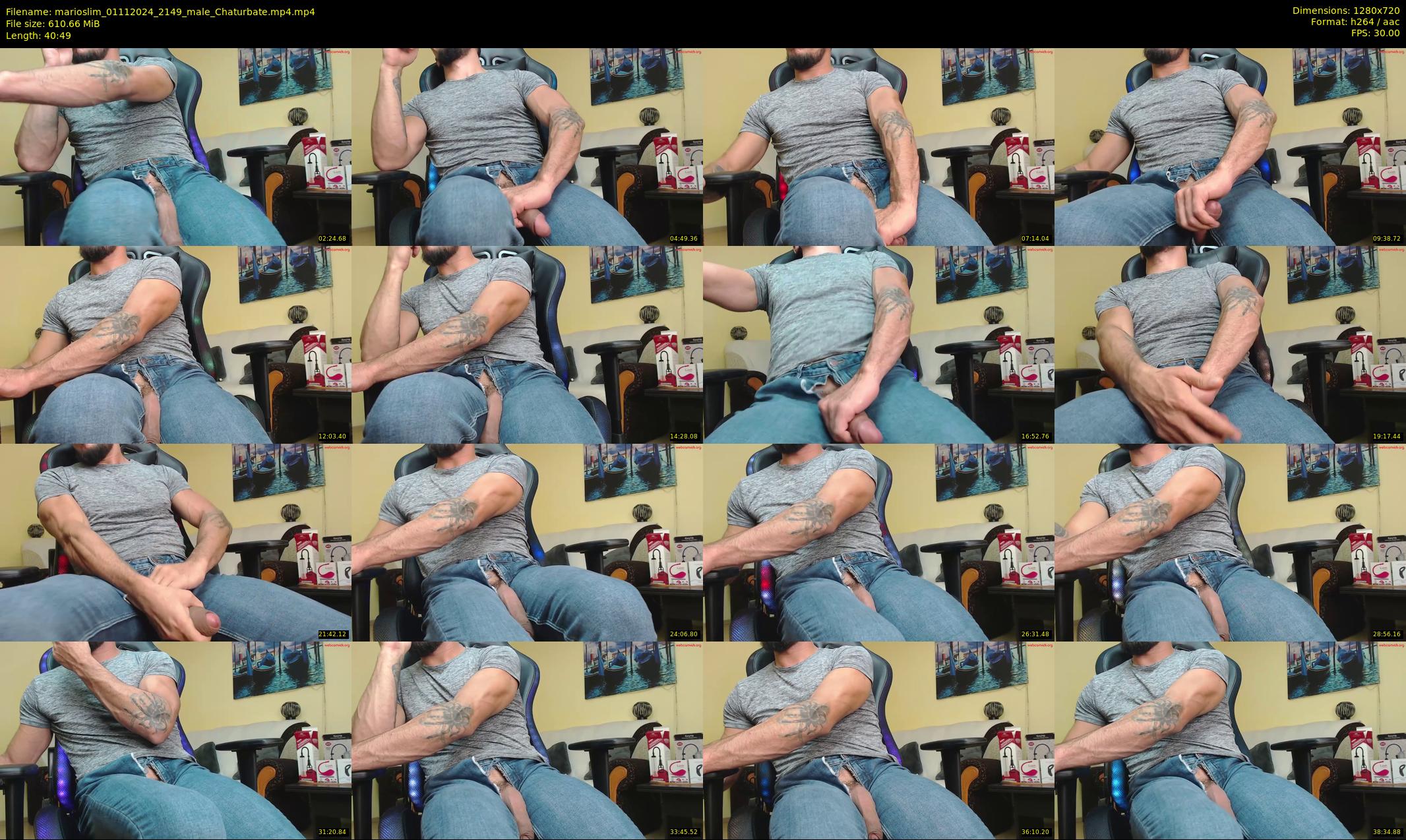 marioslim — 41 minute Chaturbate male cam show recording, 720p, Nov 1, 2024