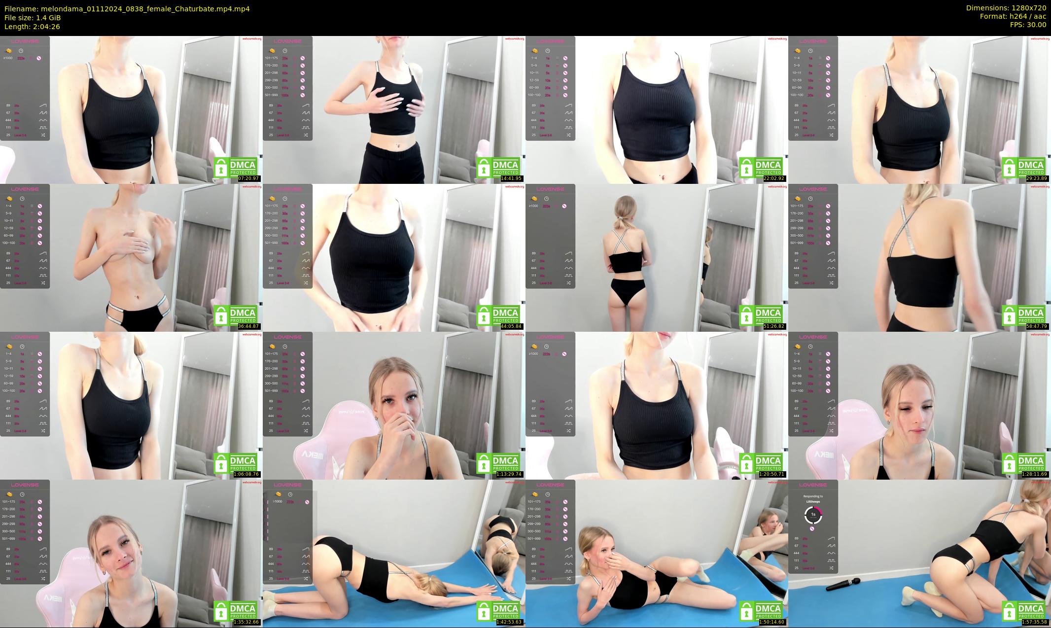 melondama — 125 minute Chaturbate female cam show recording, 720p, Nov 1, 2024