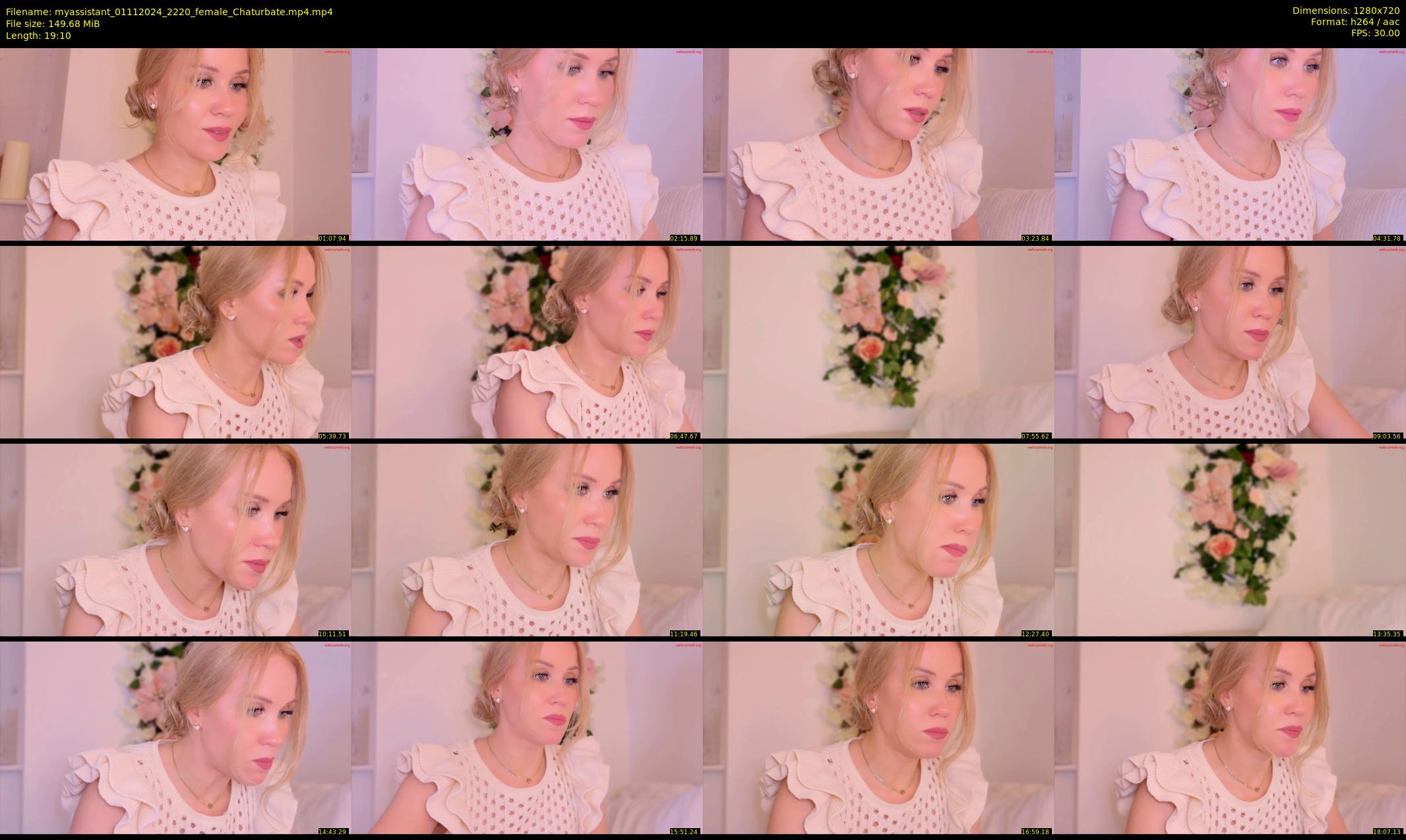myassistant — 20 minute Chaturbate female cam show recording, 720p, Nov 1, 2024