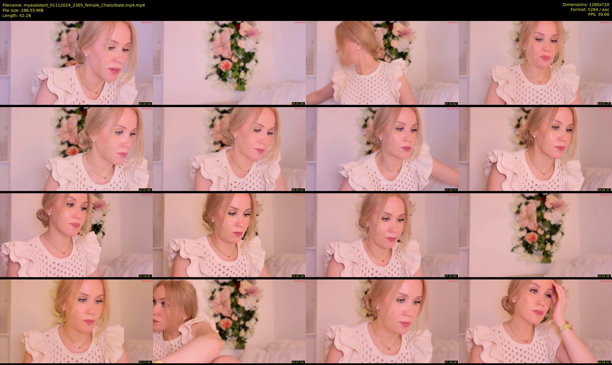 myassistant — 43 minute Chaturbate female cam show recording, 720p, Nov 1, 2024