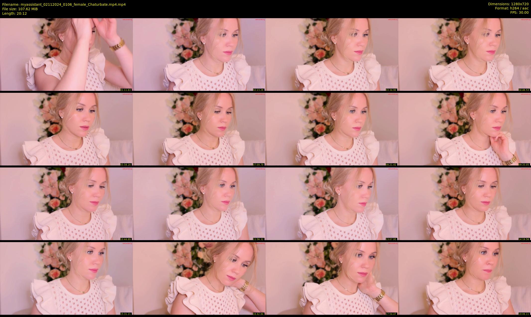 myassistant — 21 minute Chaturbate female cam show recording, 720p, Nov 2, 2024