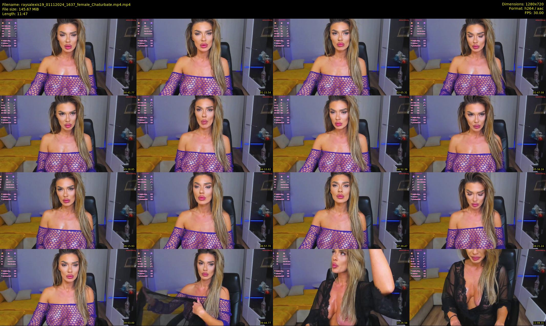 raysalexis19 — 12 minute Chaturbate female cam show recording, 720p, Nov 1, 2024