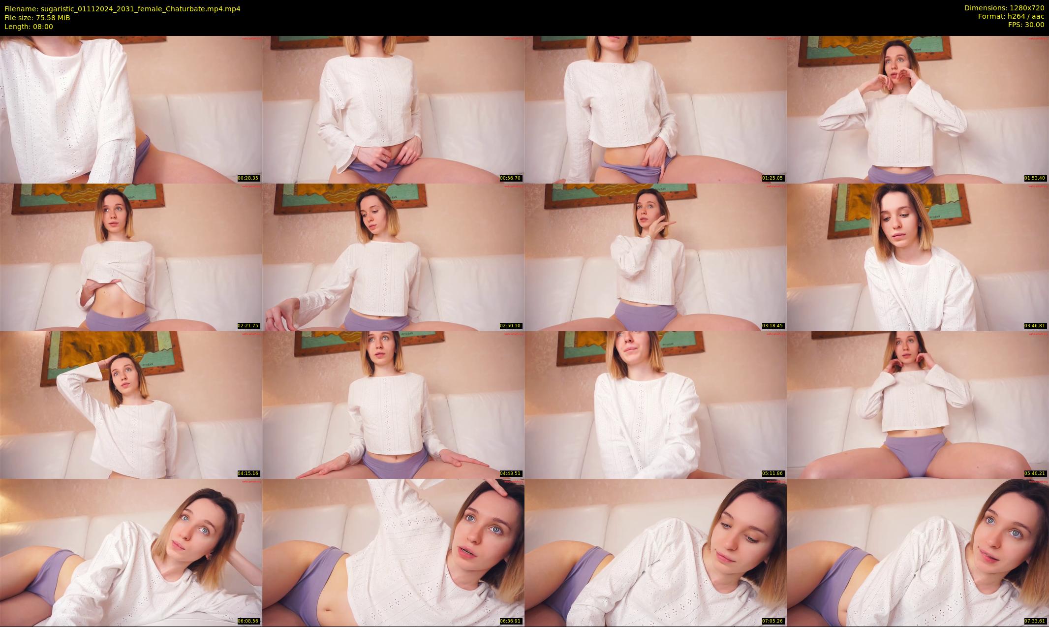 sugaristic — 8 minute Chaturbate female cam show recording, 720p, Nov 1, 2024