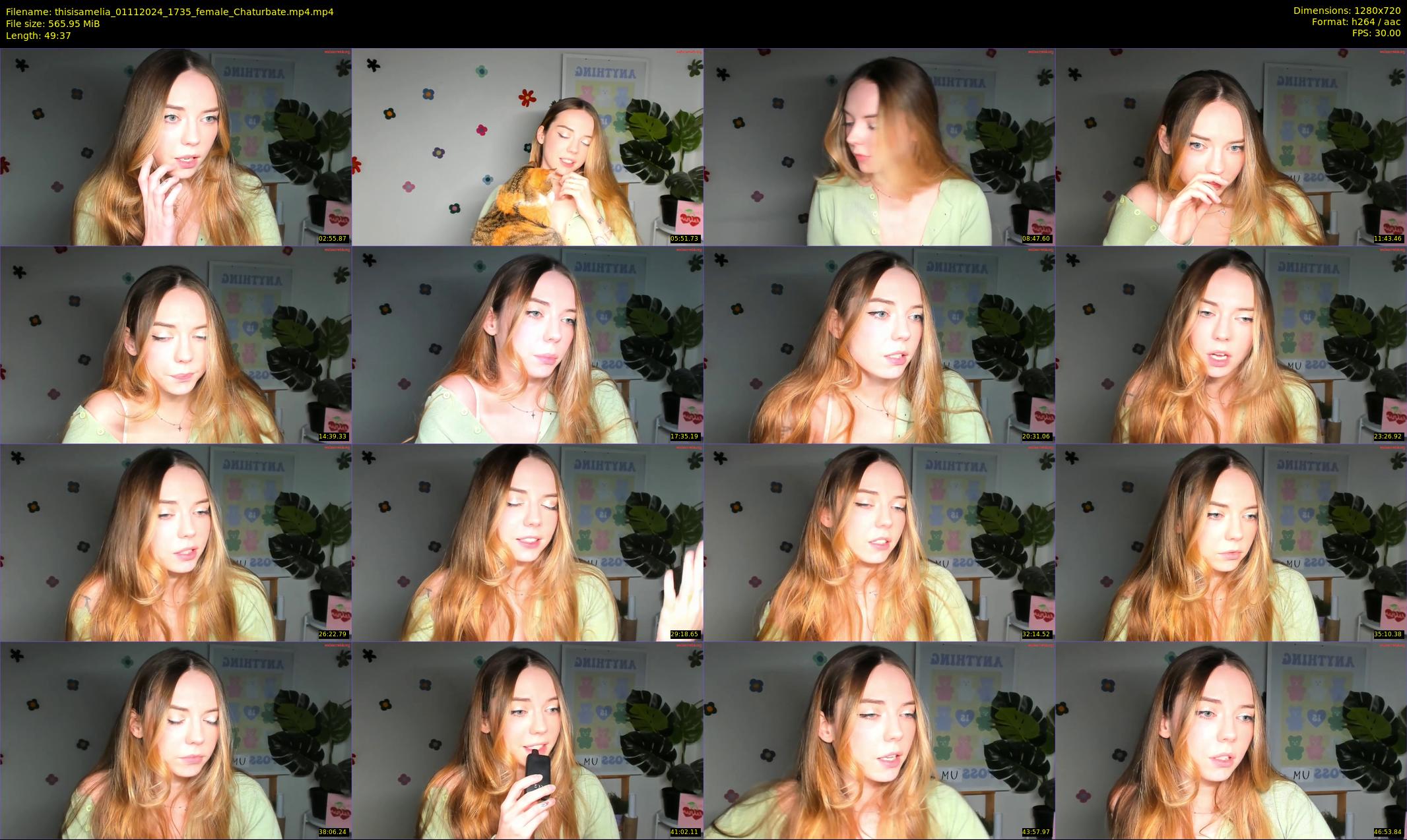 thisisamelia — 50 minute Chaturbate female cam show recording, 720p, Nov 1, 2024