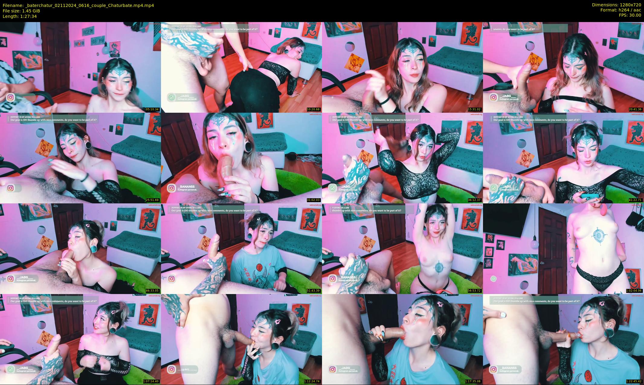 _baterchatur — 88 minute Chaturbate couple cam show recording, 720p, Nov 2, 2024