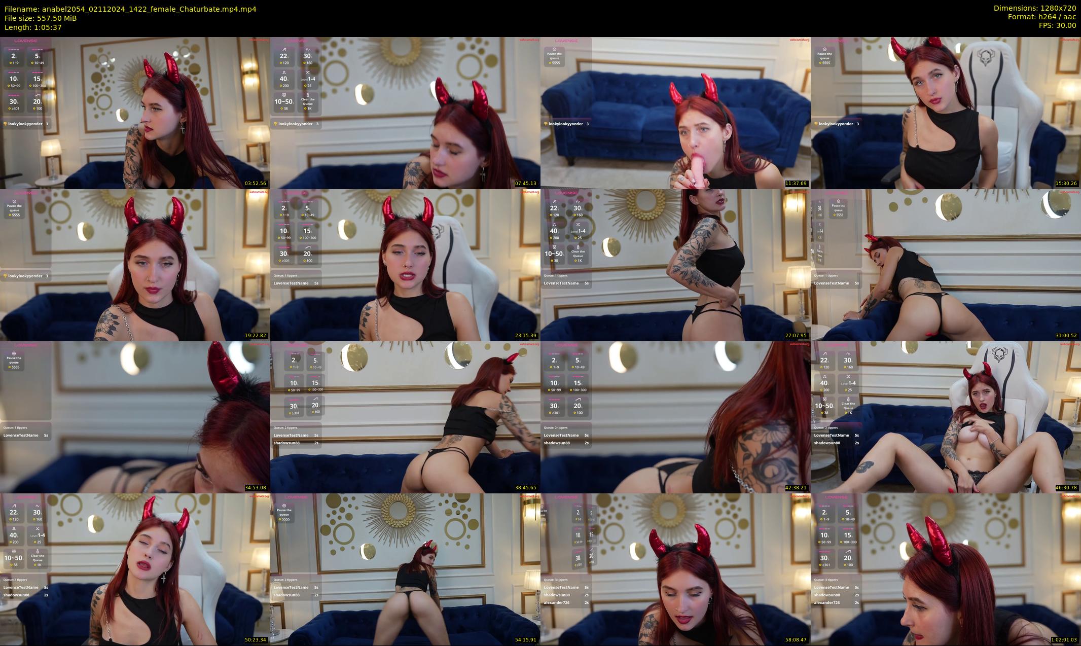 anabel2054 — 66 minute Chaturbate female cam show recording, 720p, Nov 2, 2024