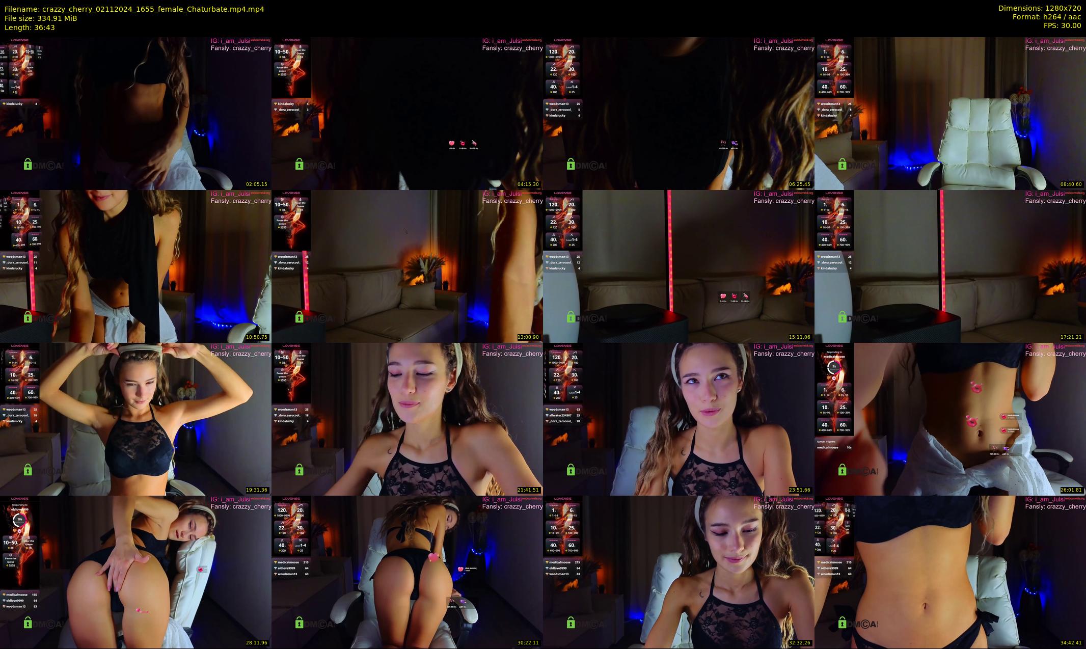 crazzy_cherry — 37 minute Chaturbate female cam show recording, 720p, Nov 2, 2024