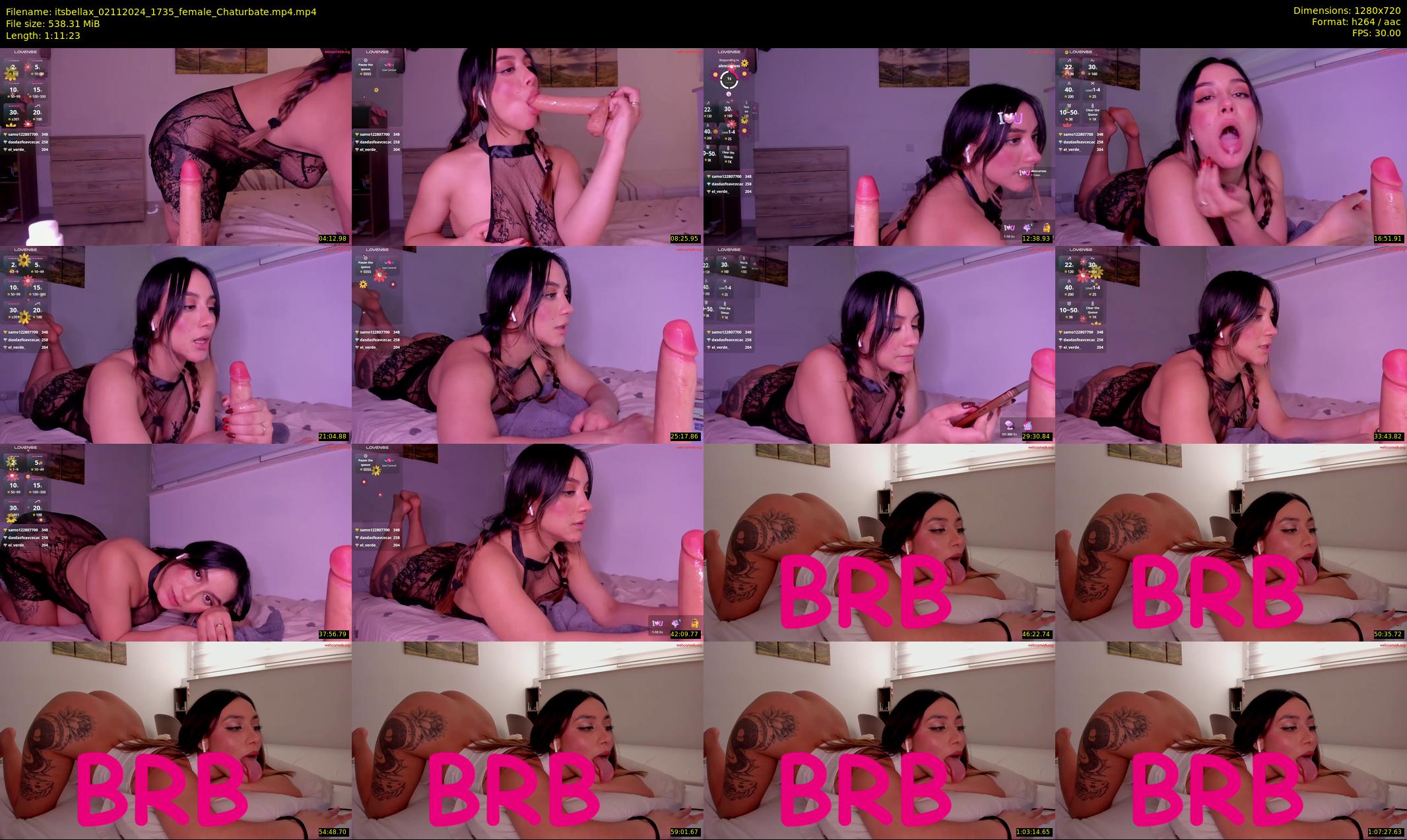 itsbellax — 72 minute Chaturbate female cam show recording, 720p, Nov 2, 2024