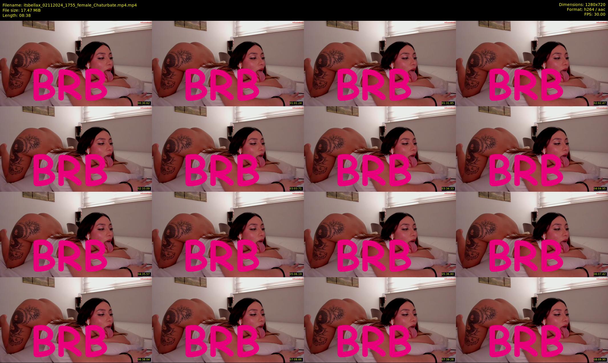 itsbellax — 9 minute Chaturbate female cam show recording, 720p, Nov 2, 2024