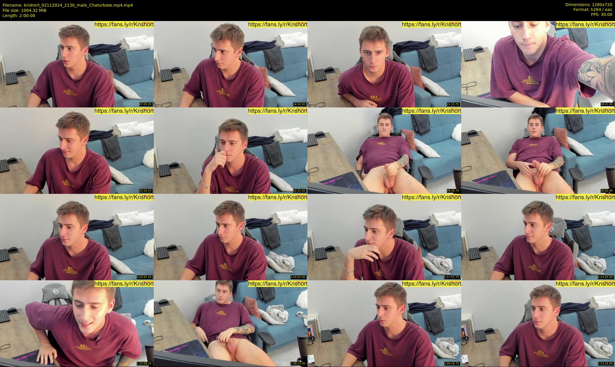 krishort — 120 minute Chaturbate male cam show recording, 720p, Nov 2, 2024