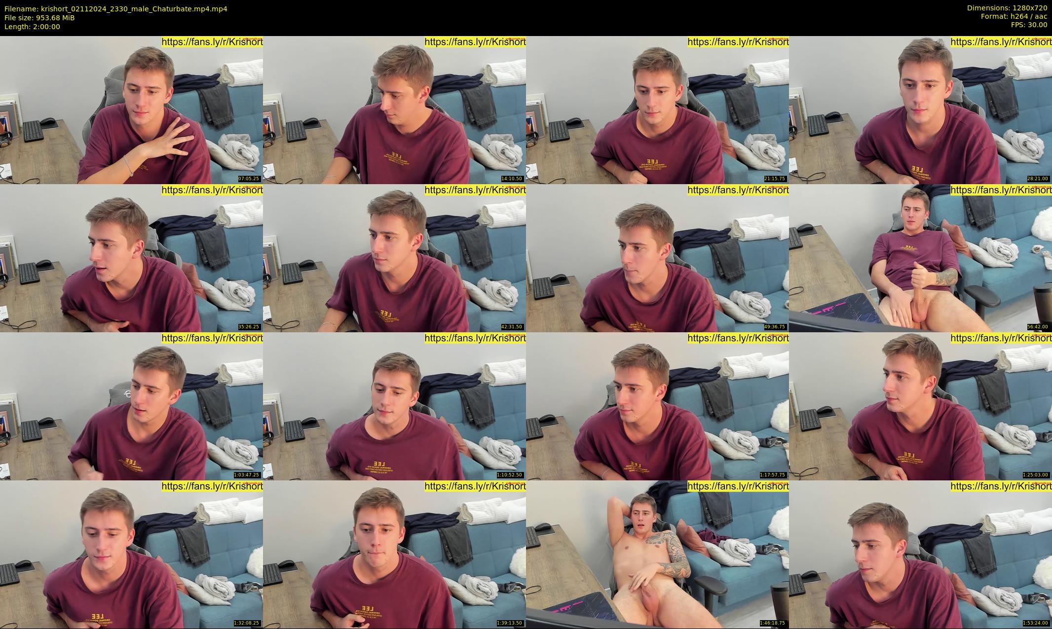 krishort — 120 minute Chaturbate male cam show recording, 720p, Nov 2, 2024