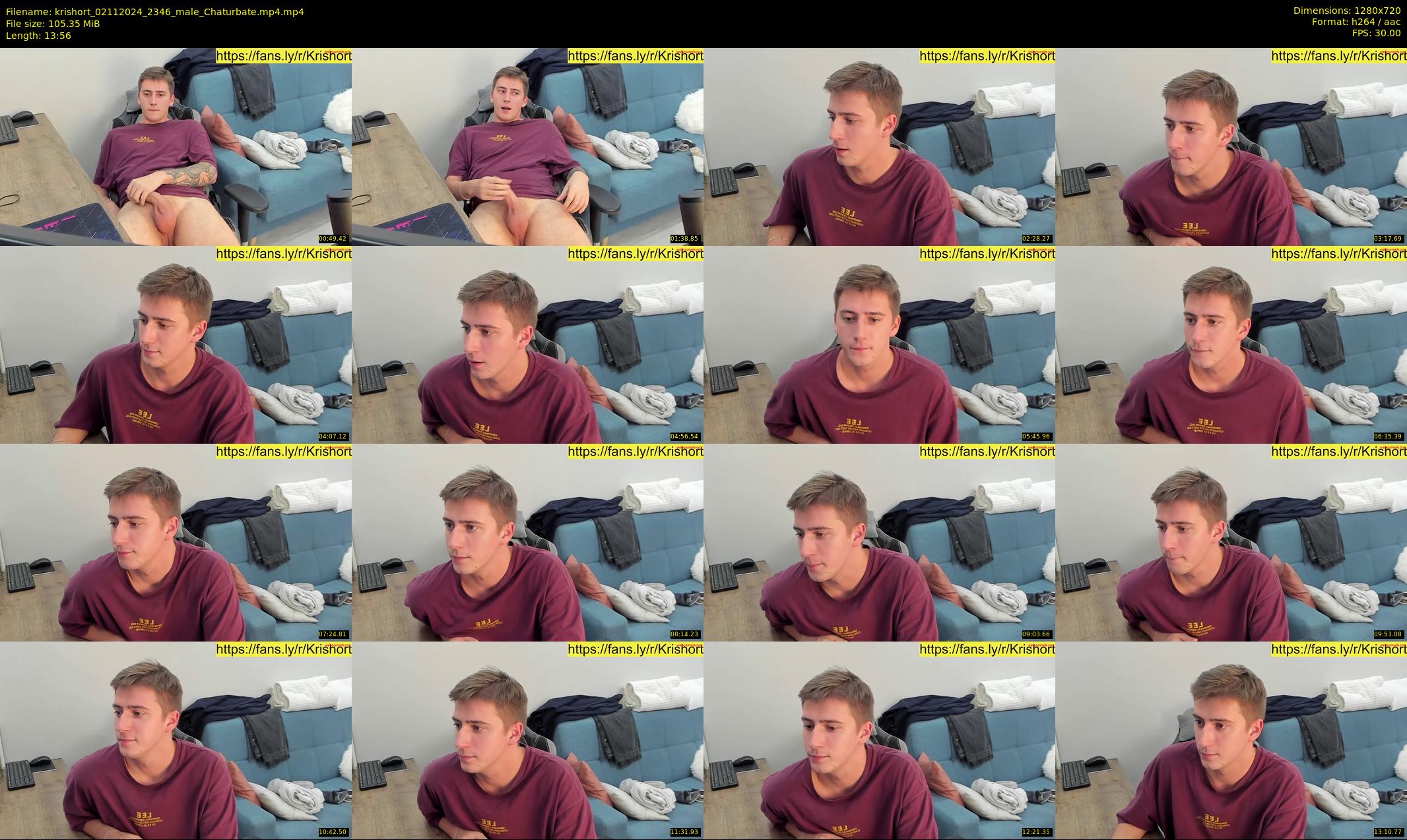 krishort — 14 minute Chaturbate male cam show recording, 720p, Nov 2, 2024