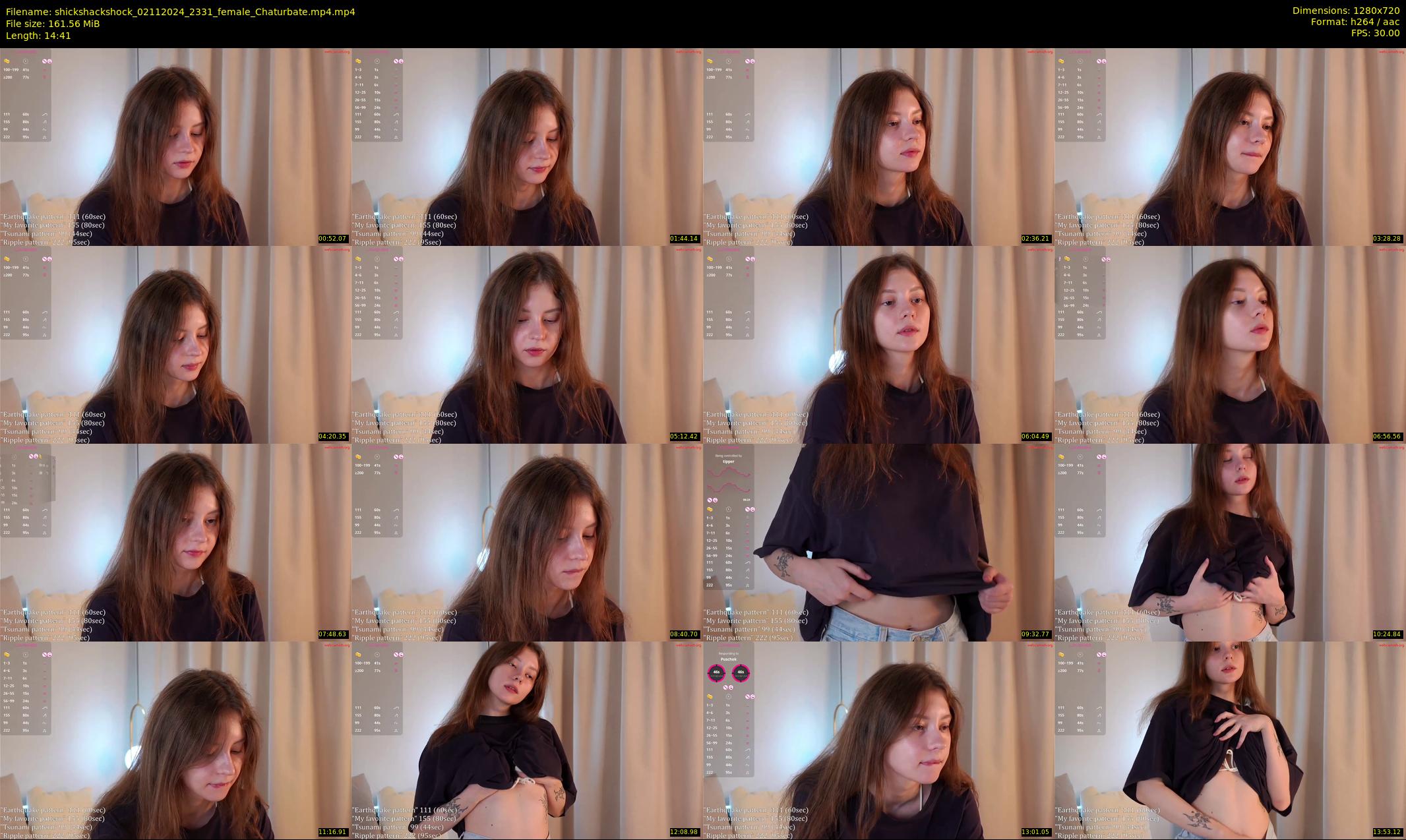 shickshackshock — 15 minute Chaturbate female cam show recording, 720p, Nov 2, 2024