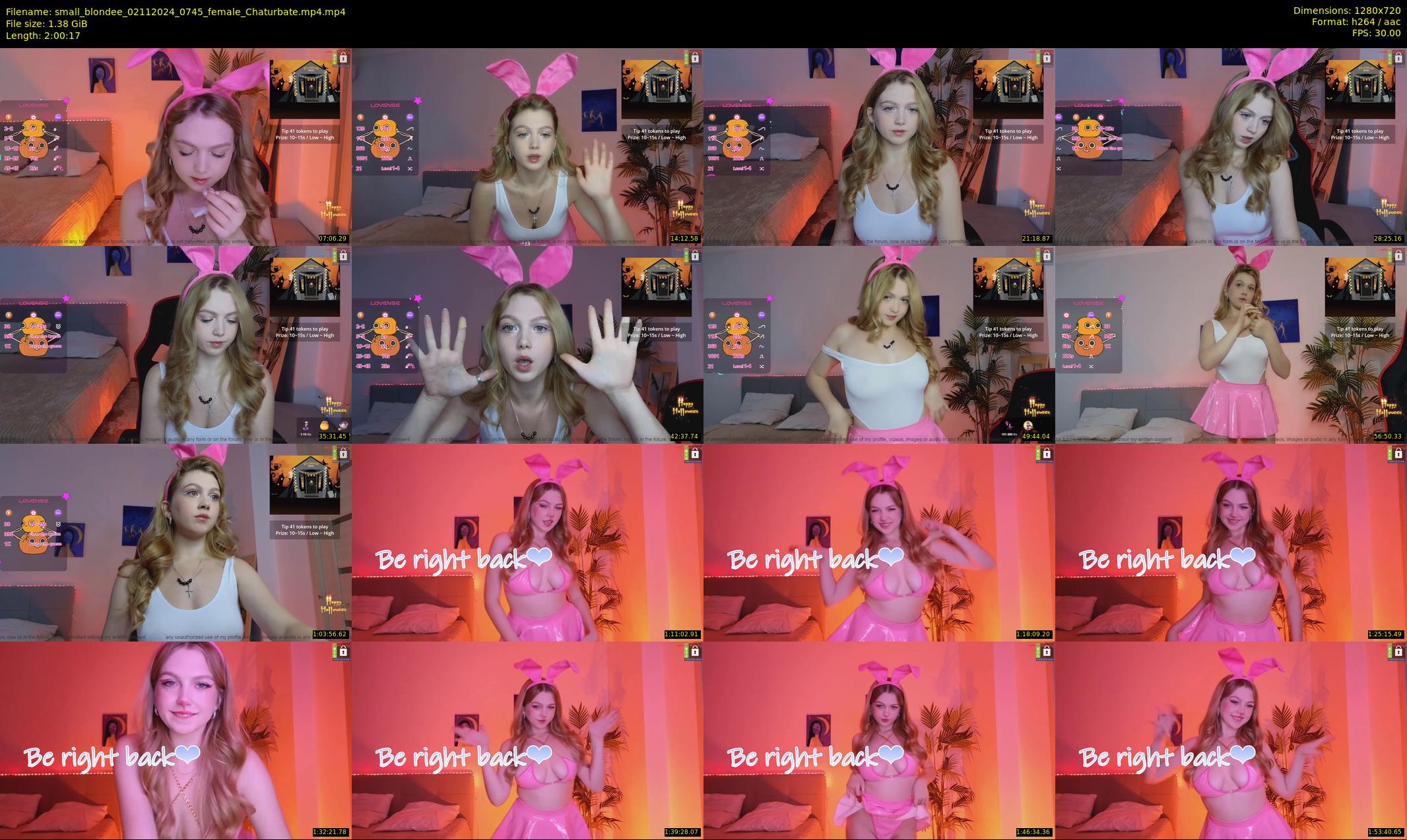 small_blondee — 121 minute Chaturbate female cam show recording, 720p, Nov 2, 2024