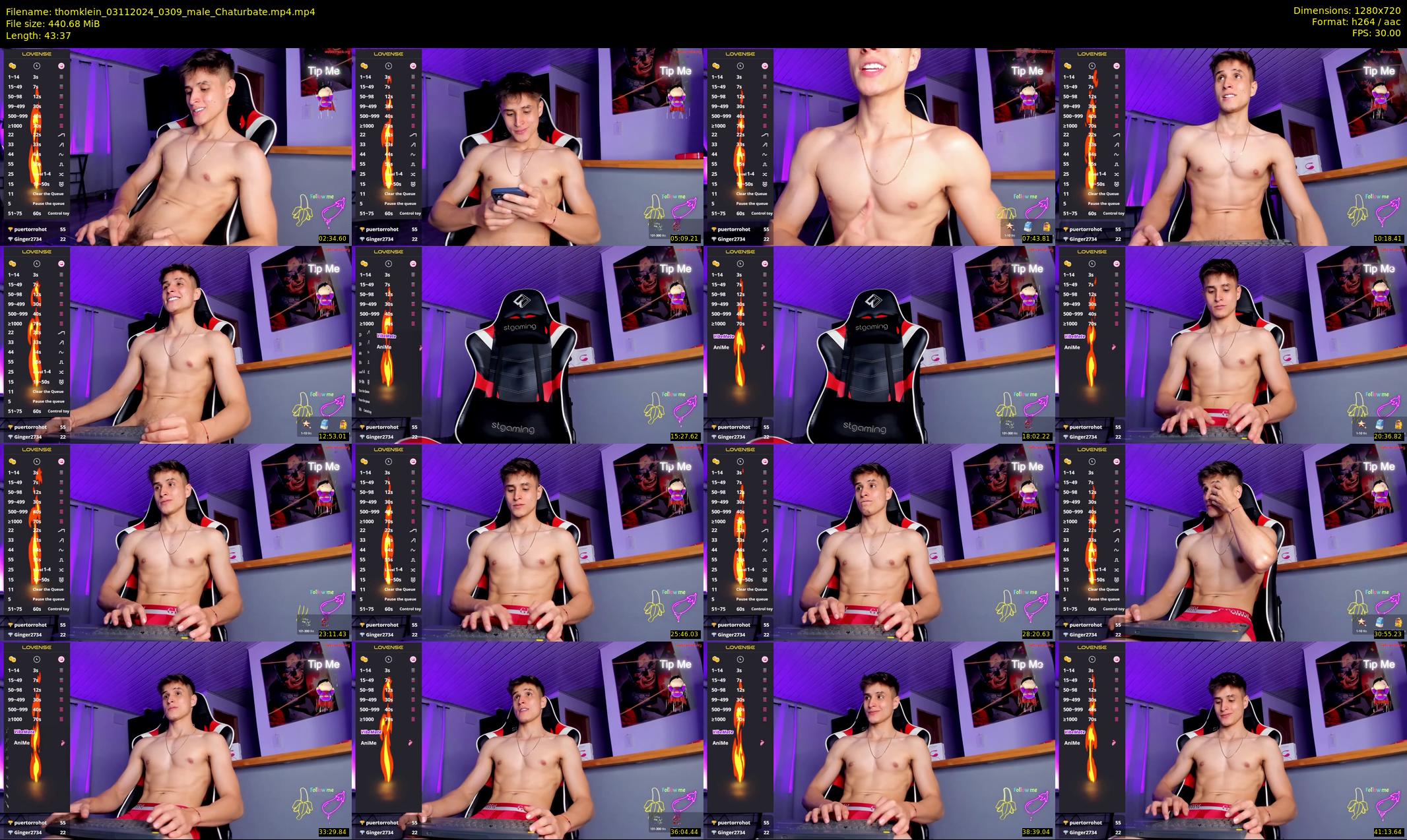 thomklein — 44 minute Chaturbate male cam show recording, 720p, Nov 3, 2024