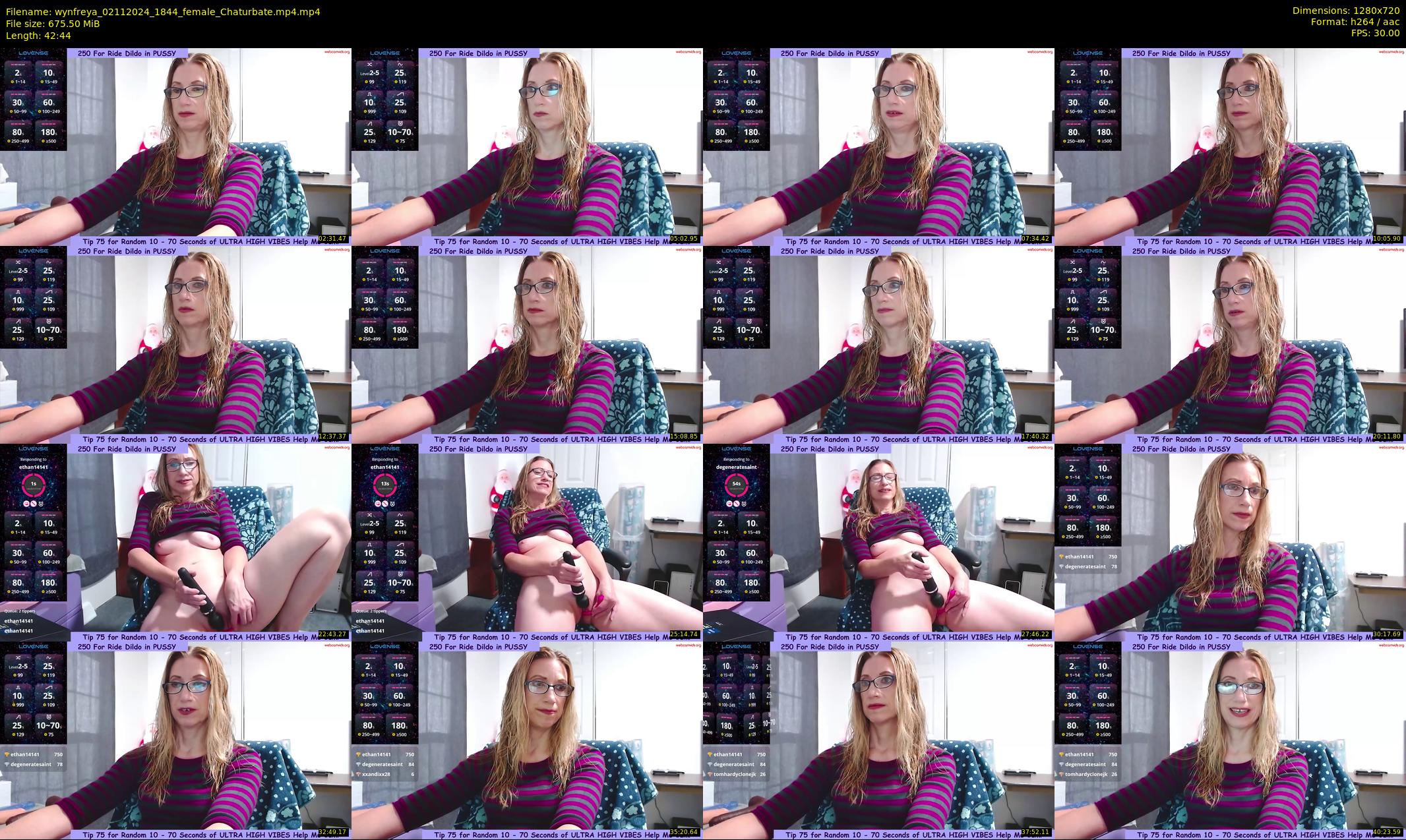 wynfreya — 43 minute Chaturbate female cam show recording, 720p, Nov 2, 2024