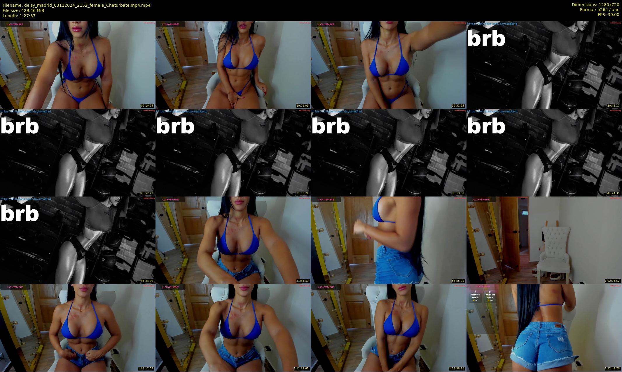 deisy_madrid — 88 minute Chaturbate female cam show recording, 720p, Nov 3, 2024