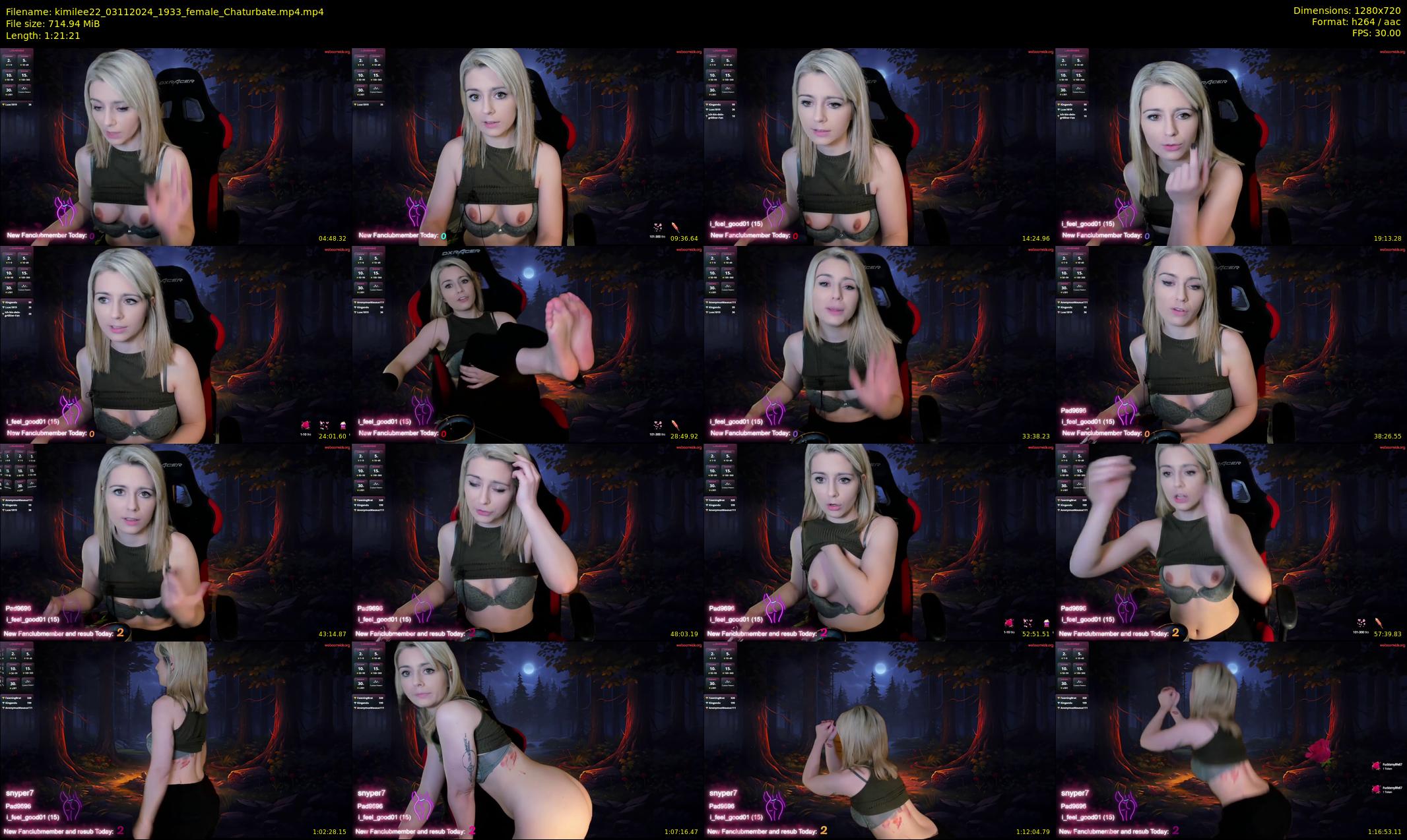 kimilee22 — 82 minute Chaturbate female cam show recording, 720p, Nov 3, 2024