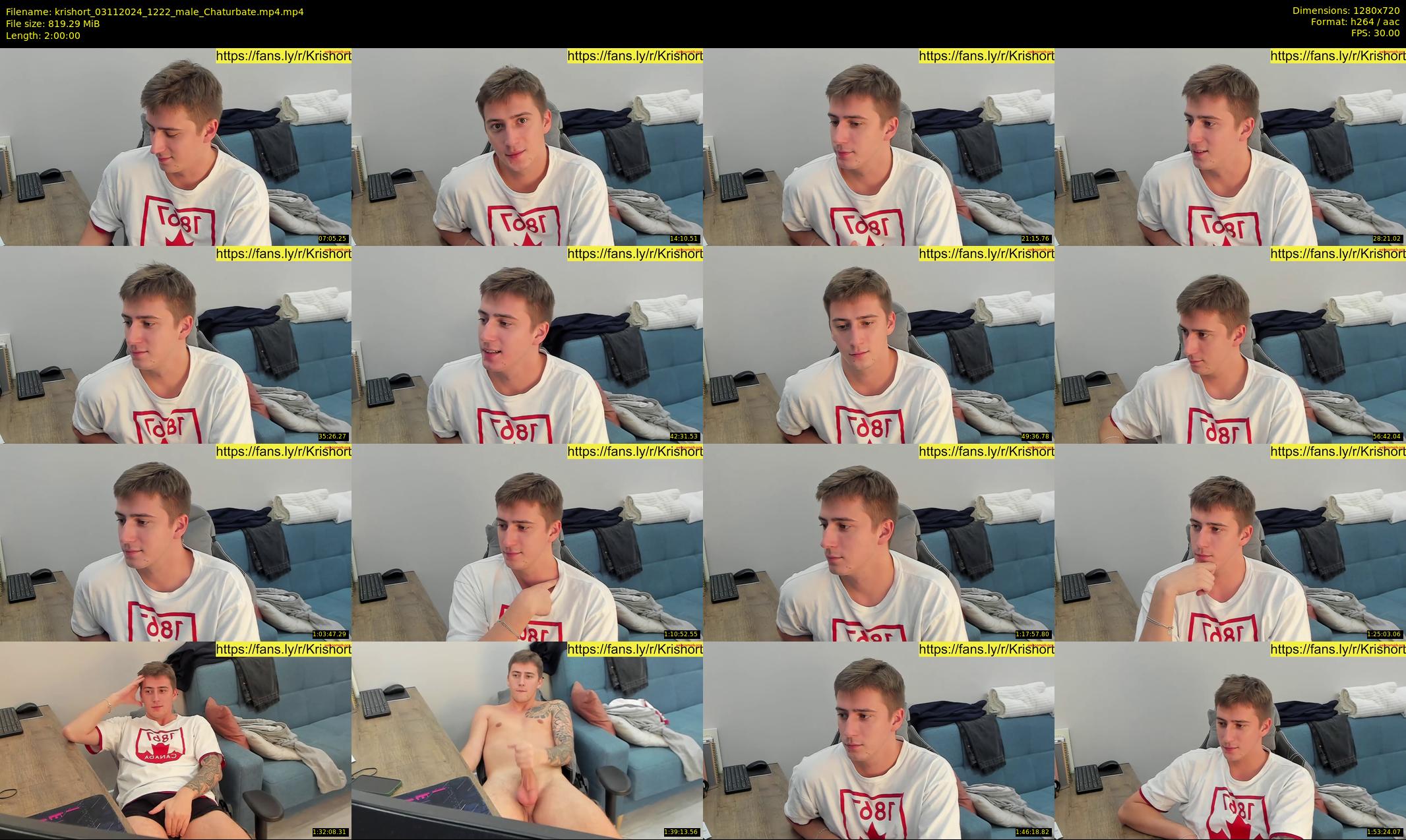 krishort — 120 minute Chaturbate male cam show recording, 720p, Nov 3, 2024