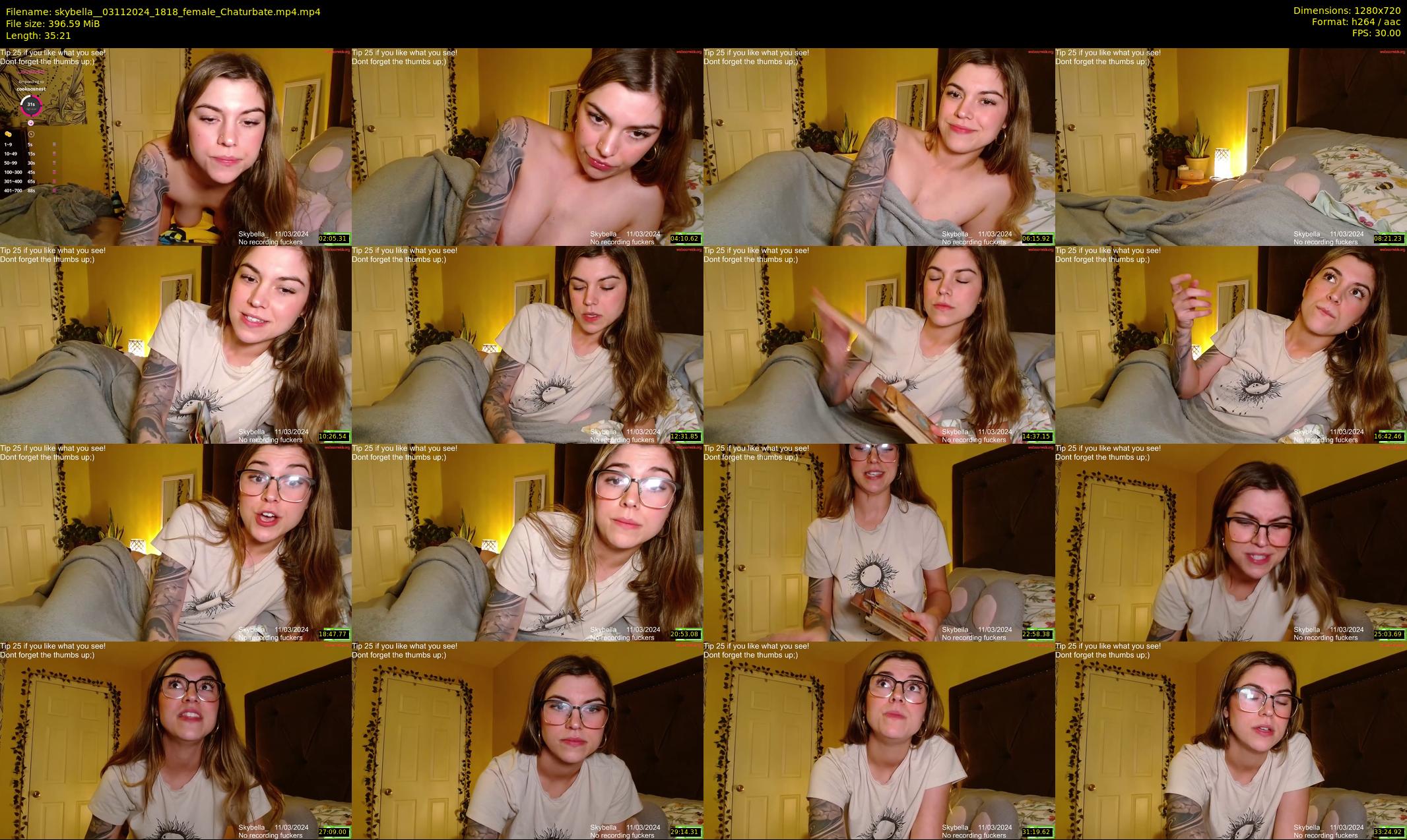 skybella_ — 36 minute Chaturbate female cam show recording, 720p, Nov 3, 2024