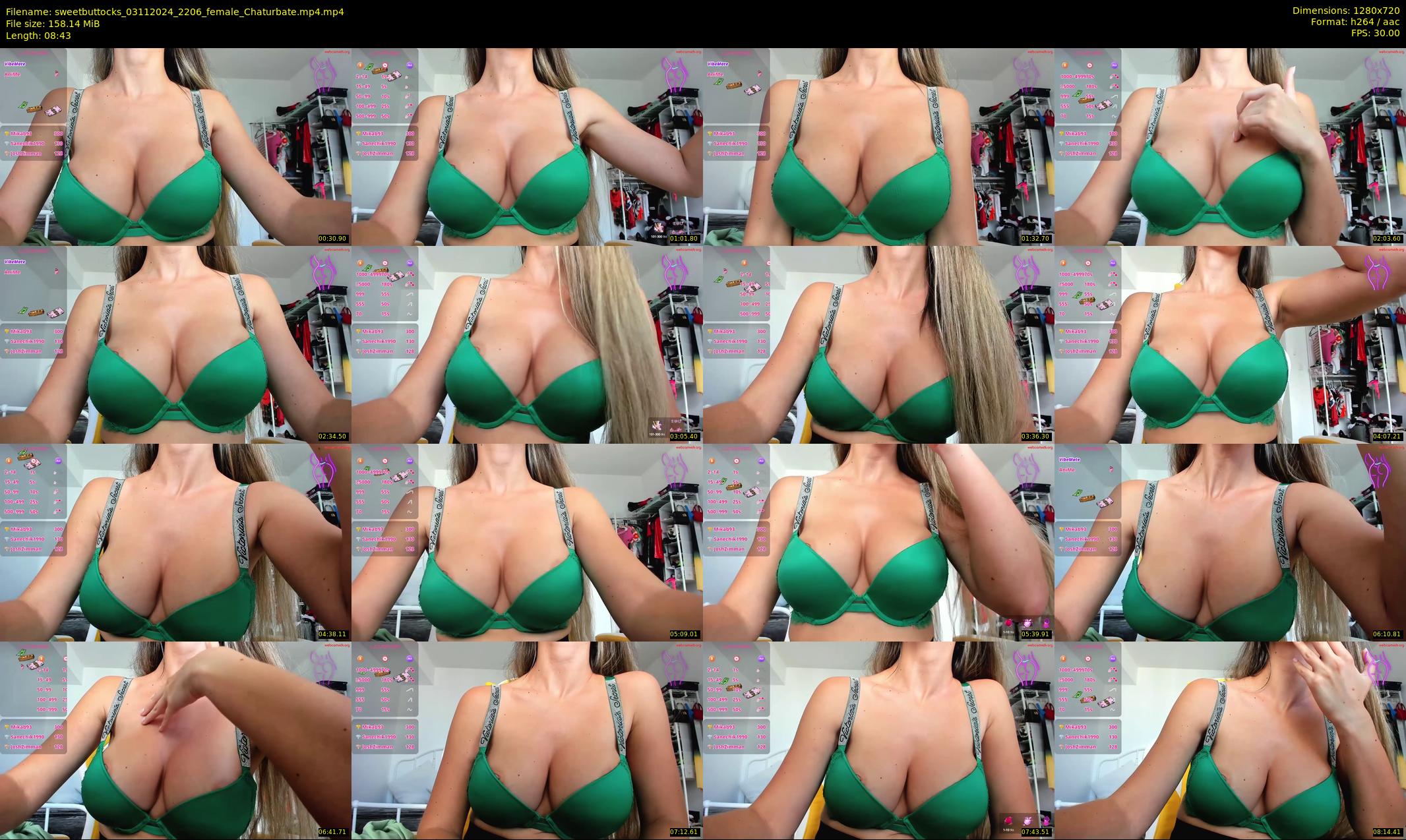 sweetbuttocks — 9 minute Chaturbate female cam show recording, 720p, Nov 3, 2024