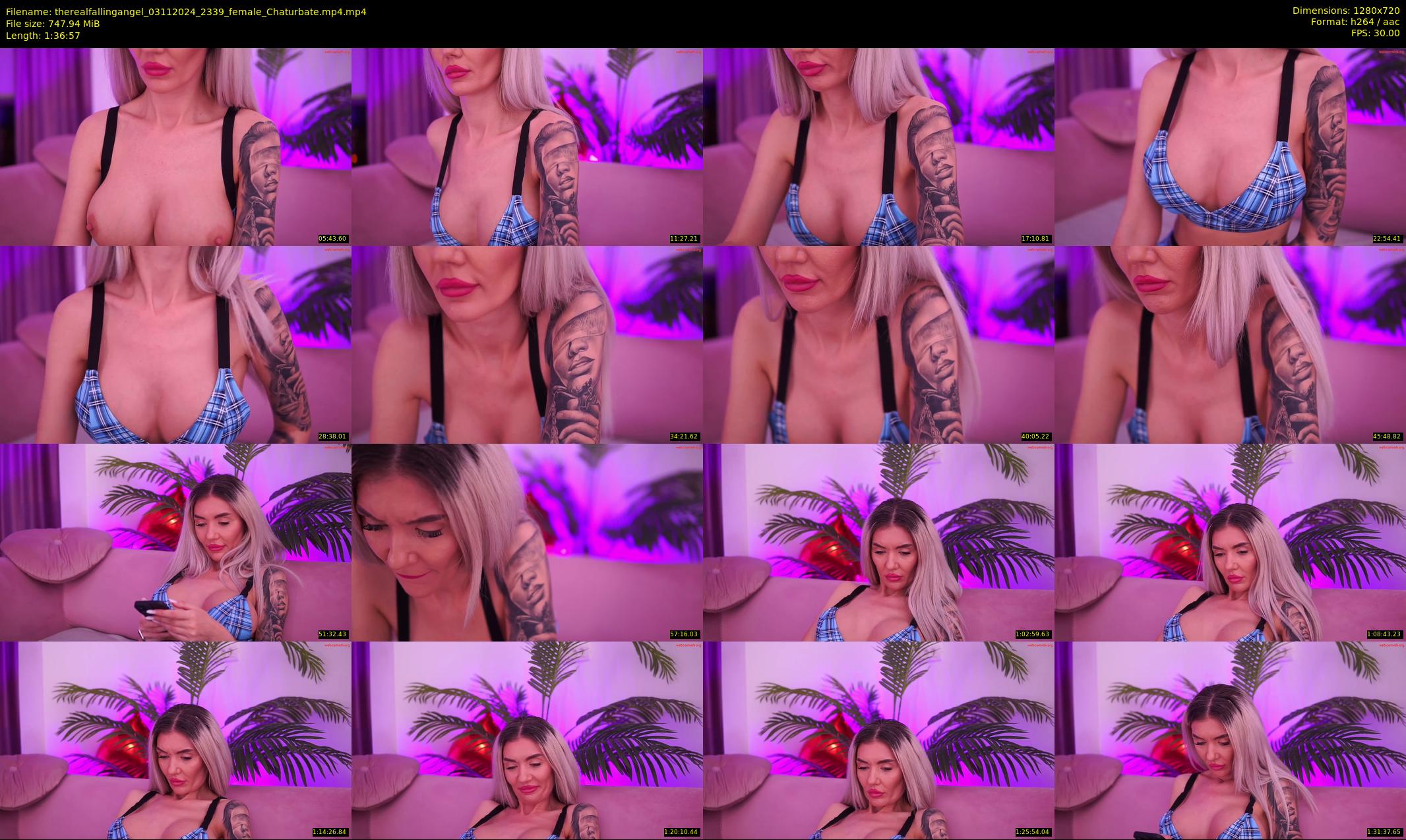 therealfallingangel — 97 minute Chaturbate female cam show recording, 720p, Nov 3, 2024