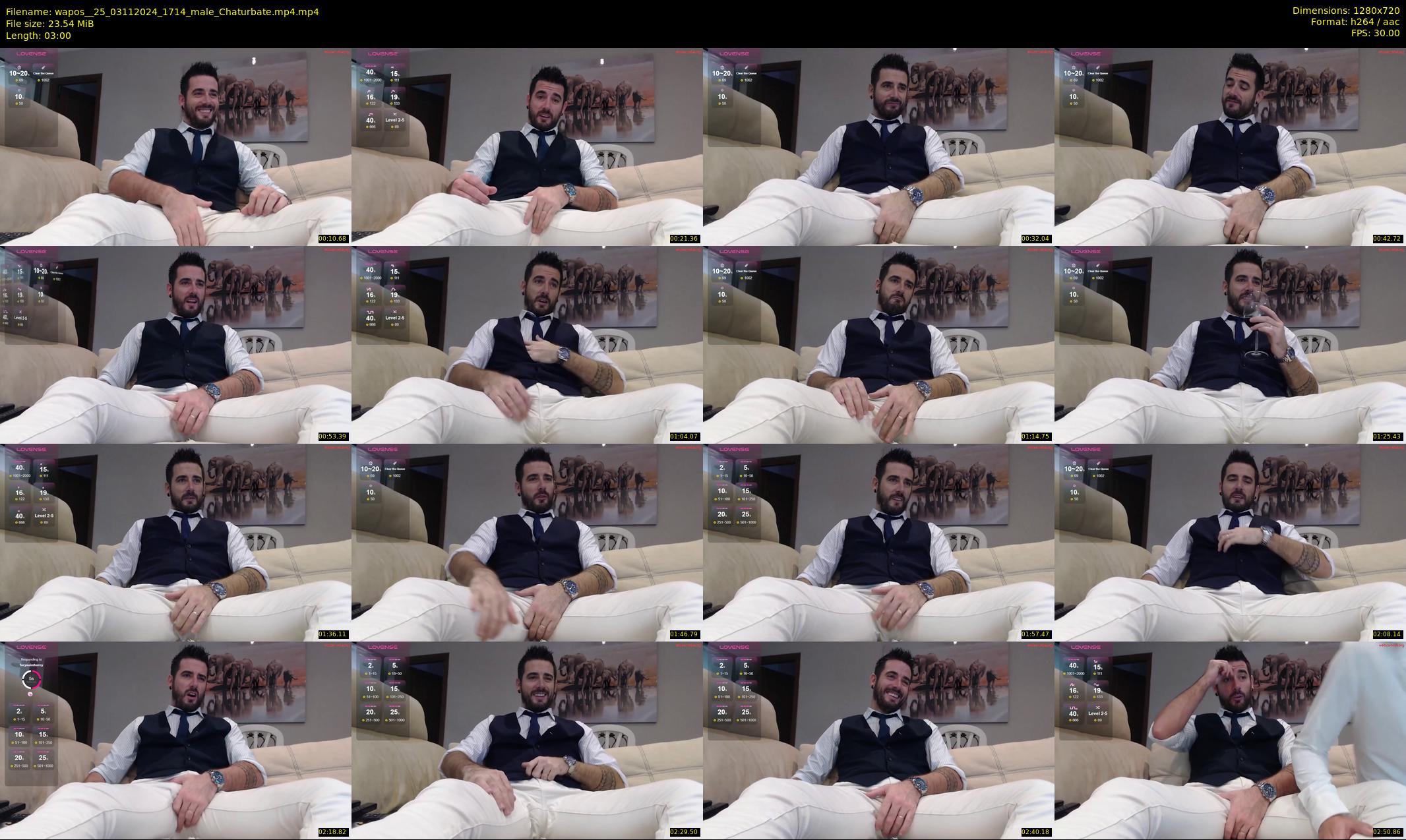 wapos__25 — 3 minute Chaturbate male cam show recording, 720p, Nov 3, 2024
