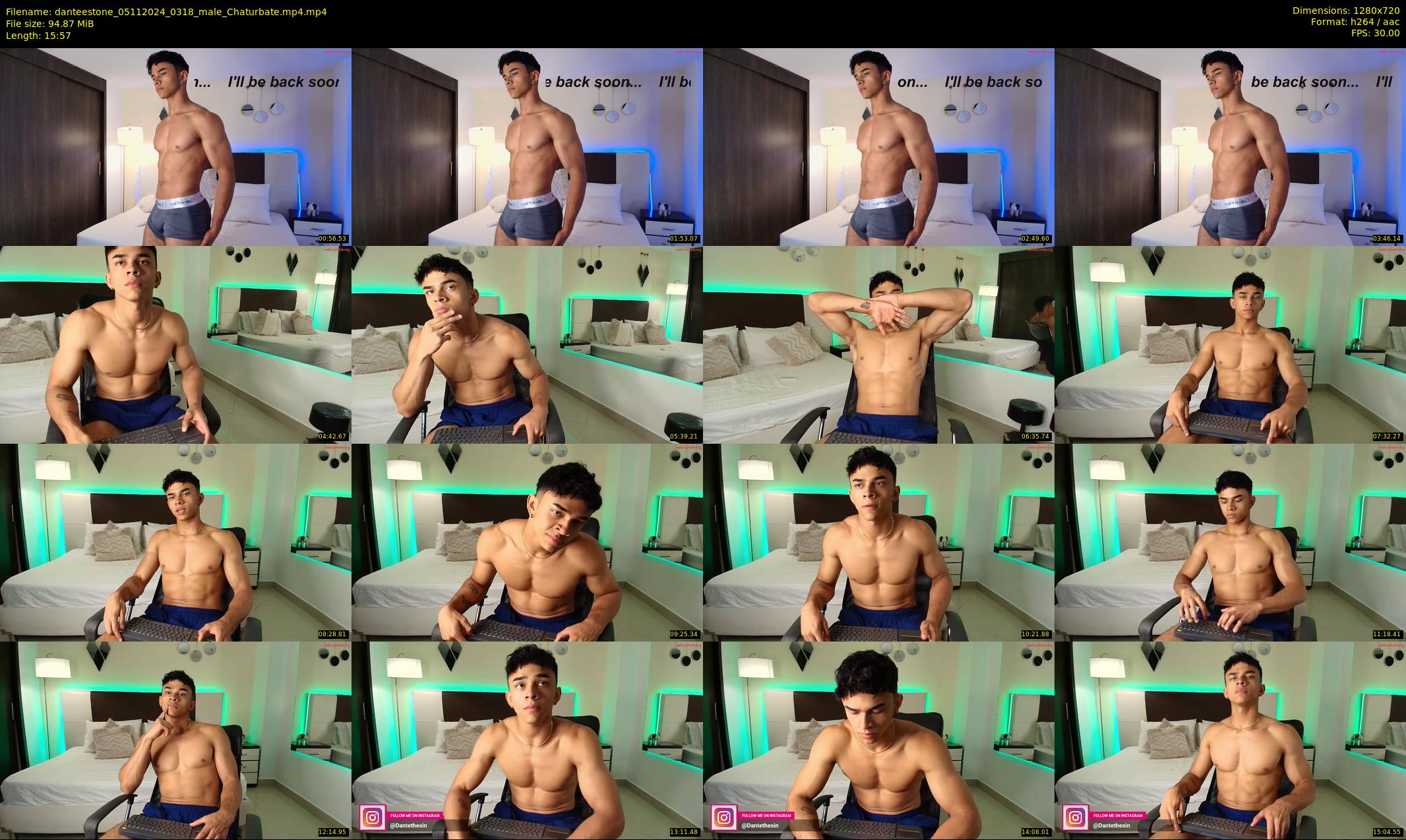 danteestone — 16 minute Chaturbate male cam show recording, 720p, Nov 5, 2024